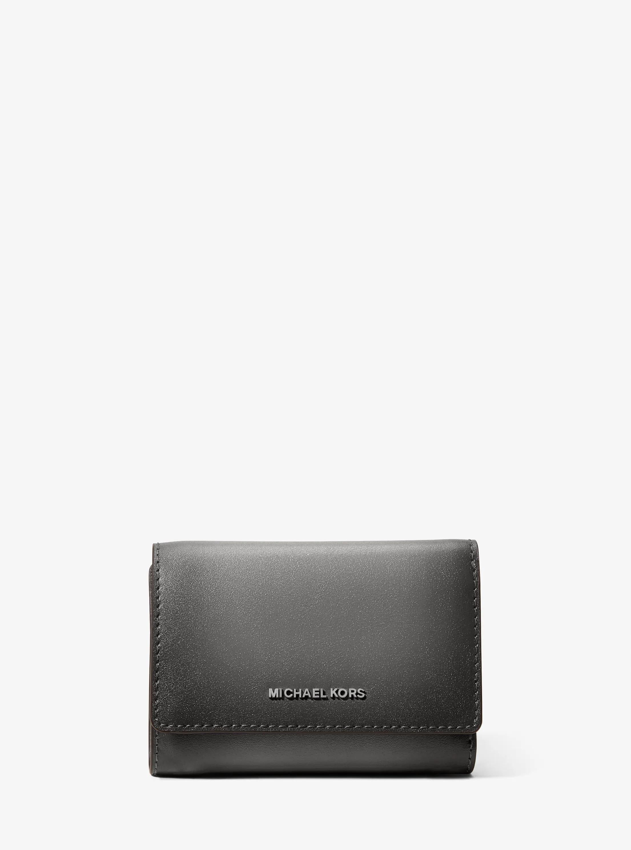 Bryant Medium Burnished Leather Tri-Fold Wallet Designer Wallet Card Holder