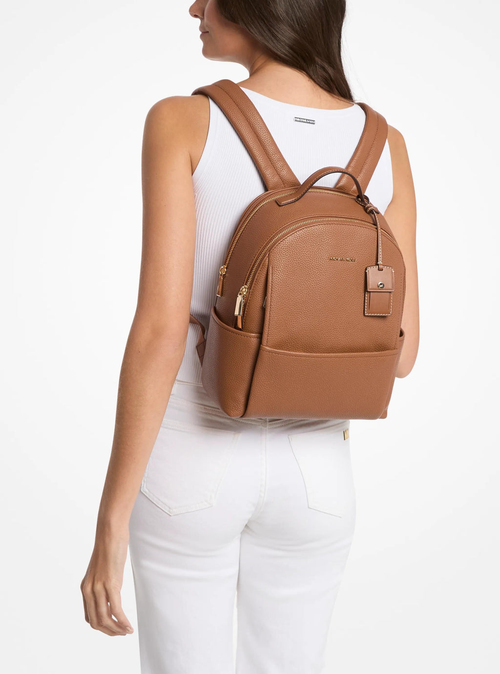 Sable Medium Pebbled Leather Backpack Designer Handbag Fashion Shoulder Bag
