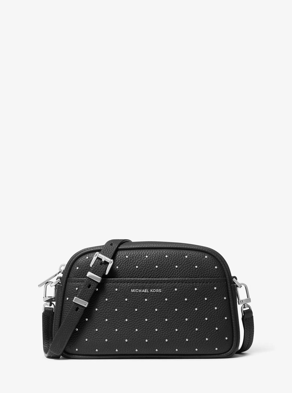 Jet Set Small Studded Pebbled Leather Camera Crossbody Bag Designer Handbag Fashion Shoulder Bag