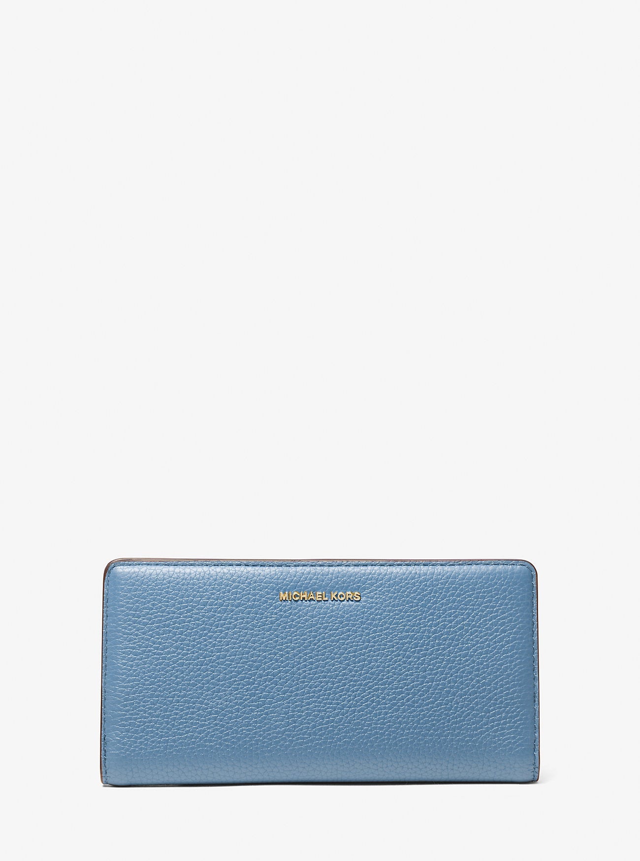 Bryant Large Pebbled Leather Snap-Front Wallet Designer Wallet Card Holder
