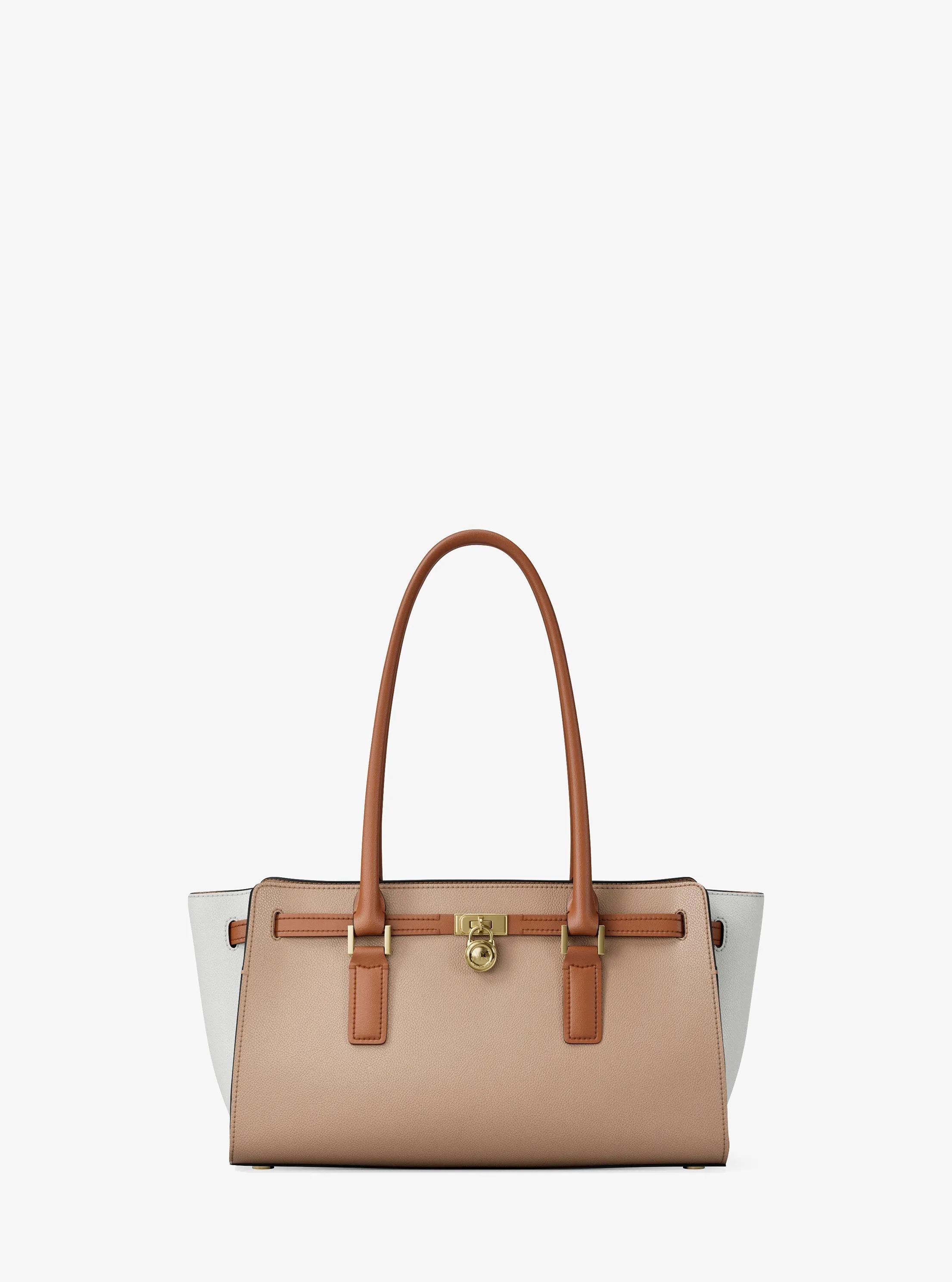 Hamilton Moderne Small Color-Blocked Leather Satchel Designer Handbag Fashion Shoulder Bag