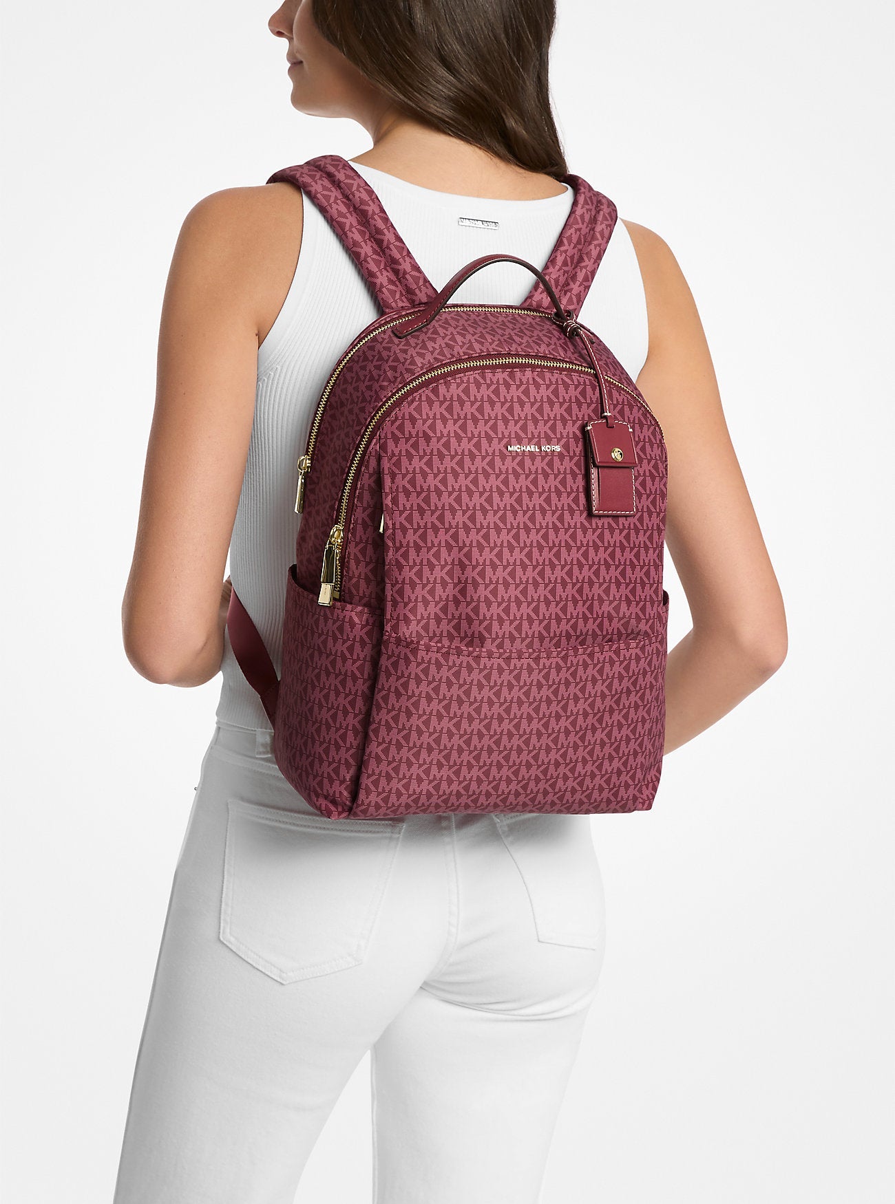Sable Large Printed Signature Logo Backpack Designer Handbag Fashion Shoulder Bag