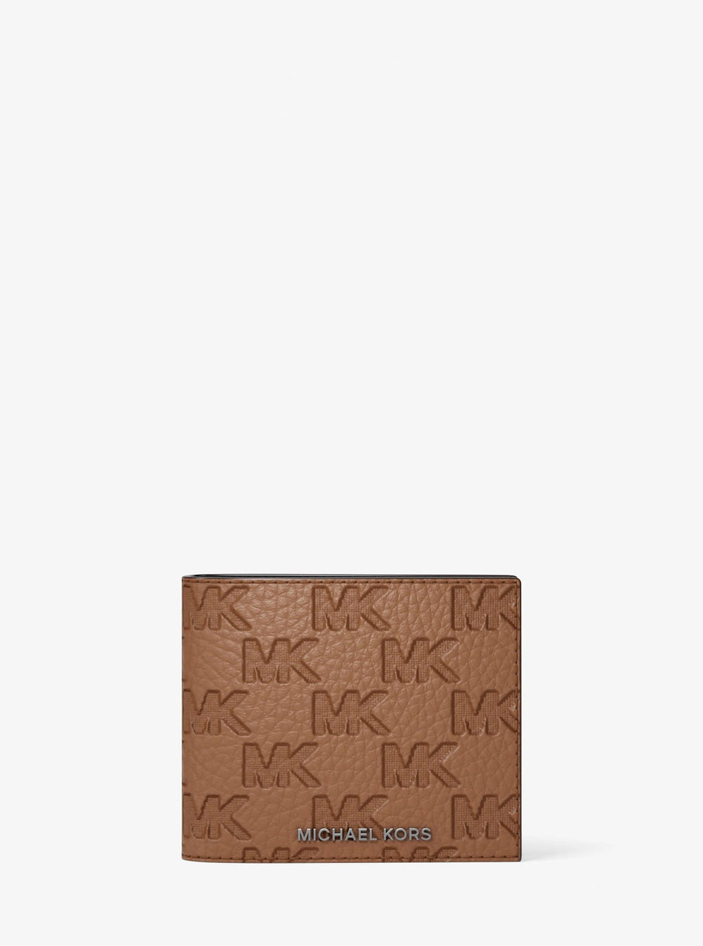 Hudson Logo Embossed Leather Billfold Wallet and Passcase Designer Wallet Card Holder