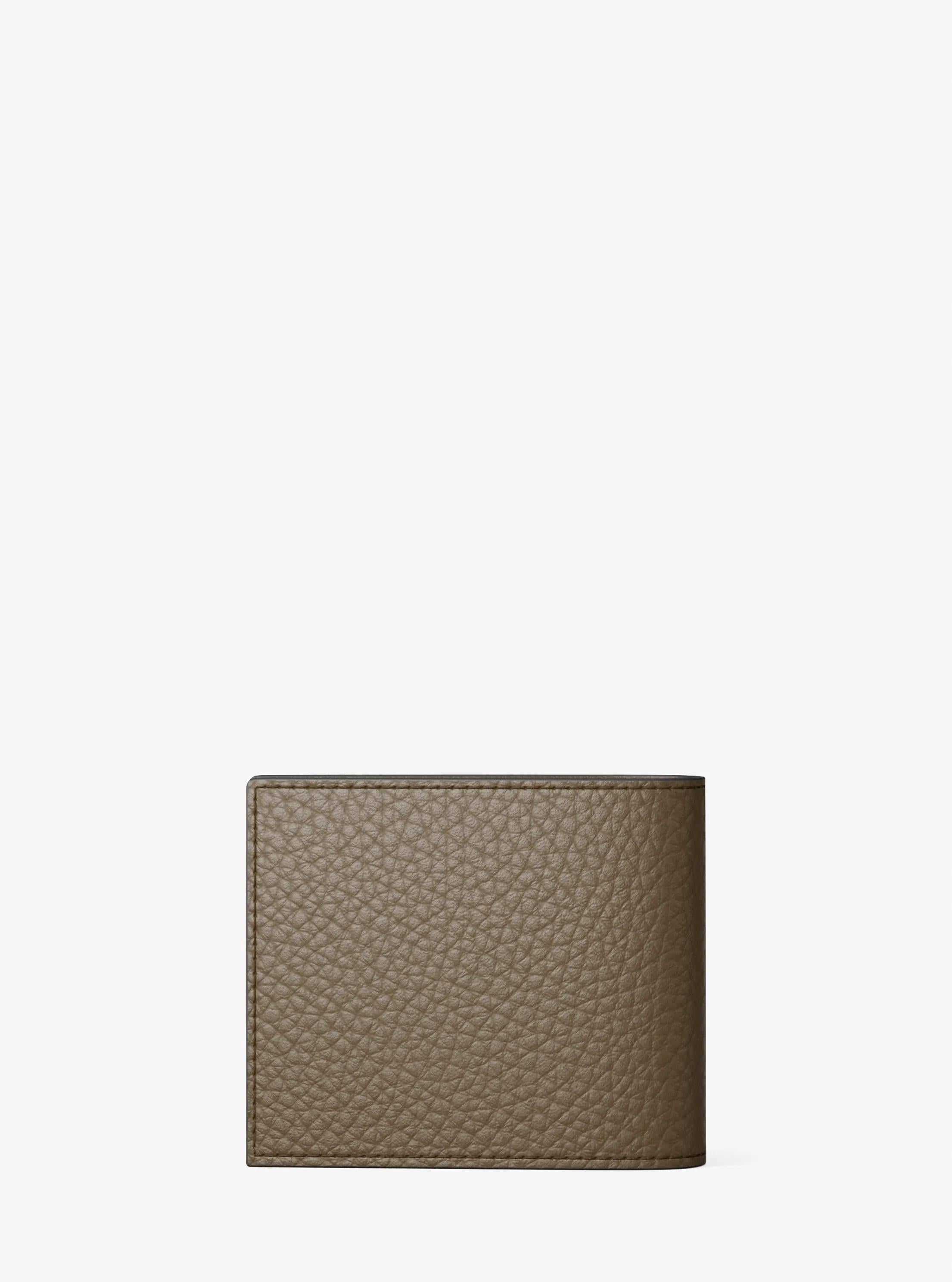 Hudson Pebbled Leather Billfold Wallet Designer Wallet Card Holder