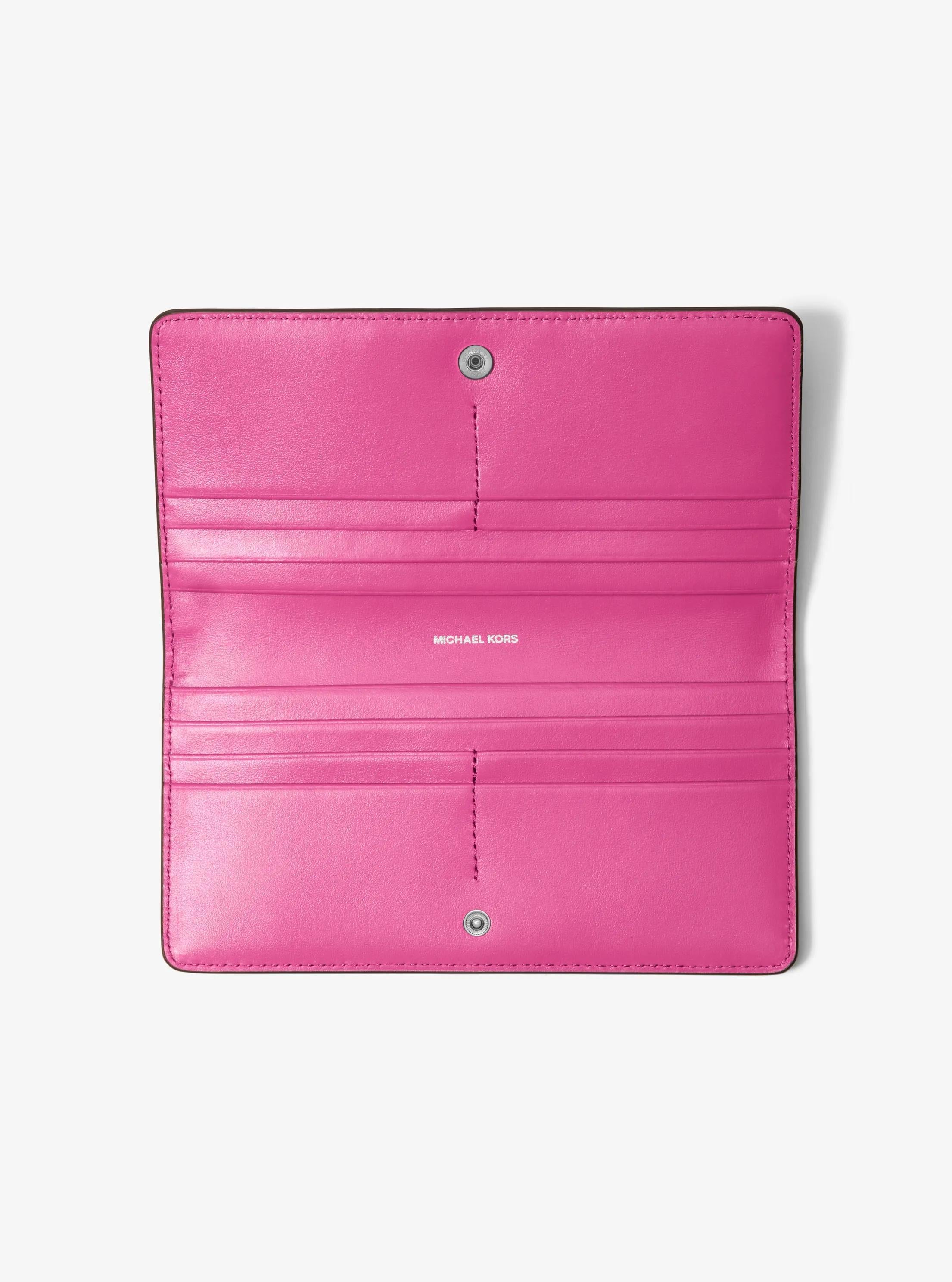 Bryant Large Pebbled Leather Snap-Front Wallet Designer Wallet Card Holder
