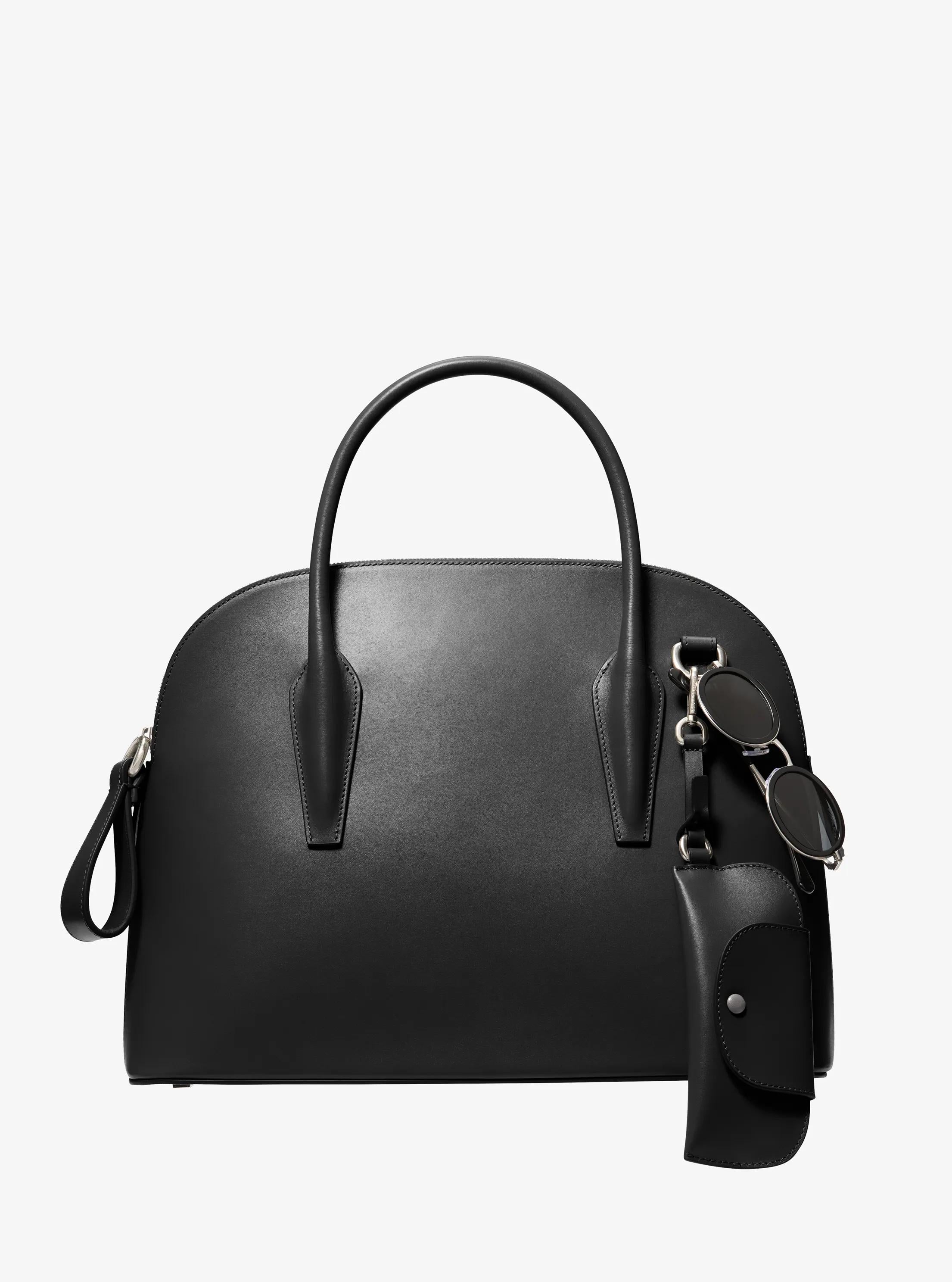 Kaitlin Large Leather Dome Satchel Designer Handbag Fashion Shoulder Bag