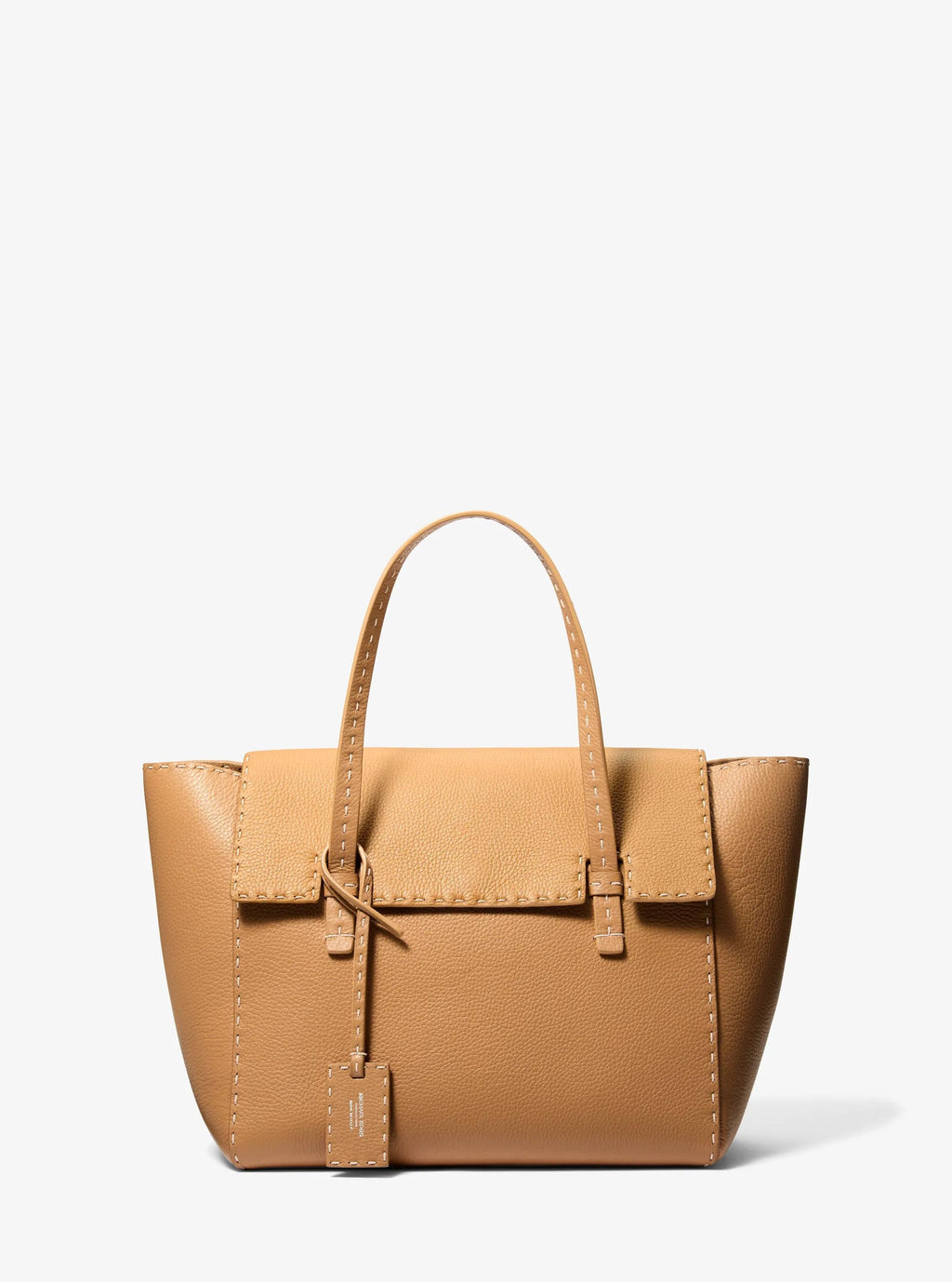Sophia Hand-Stitched Pebbled Leather Satchel Designer Handbag Fashion Shoulder Bag