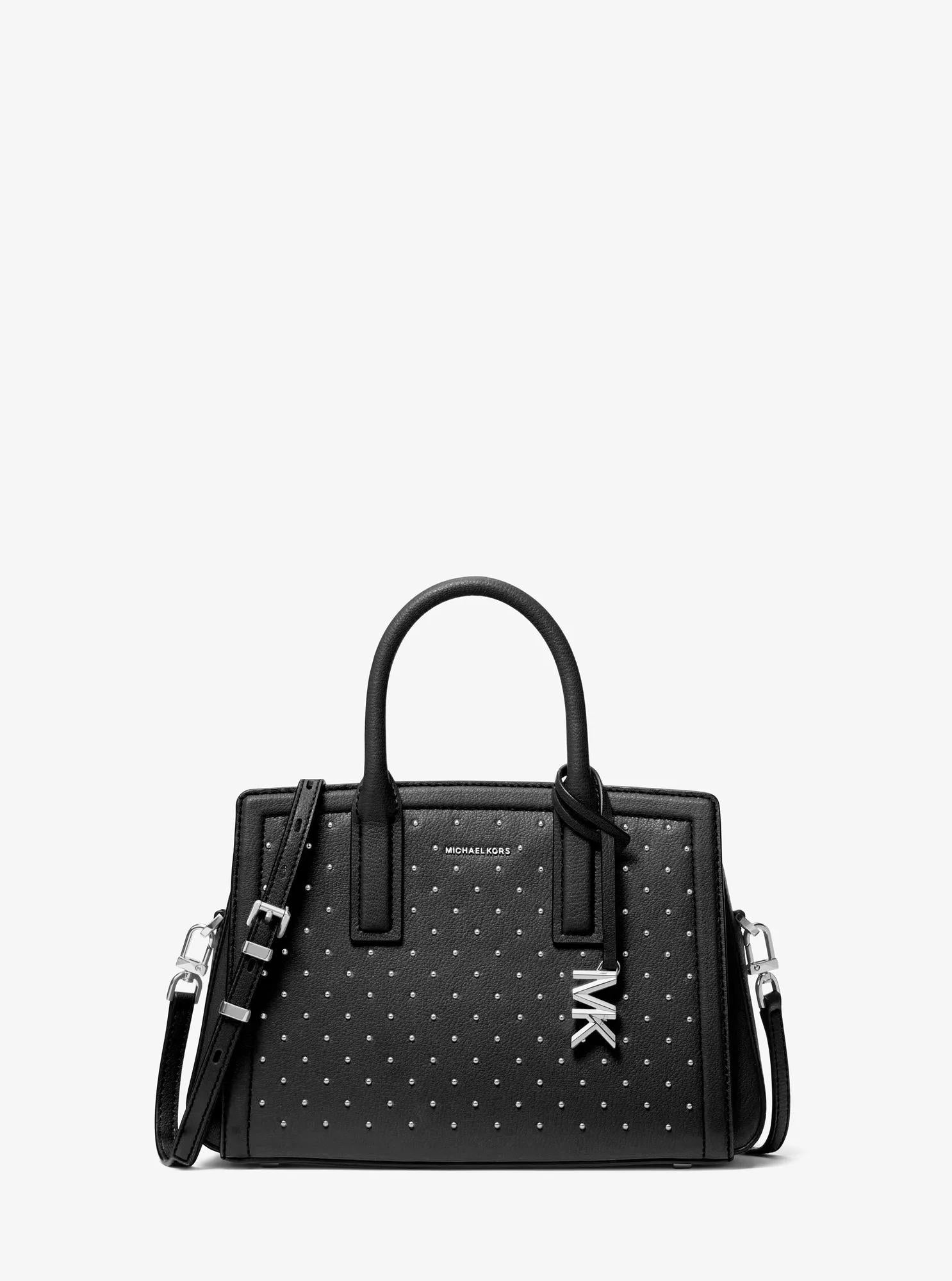 Laila Small Studded Leather Satchel Designer Handbag Fashion Shoulder Bag