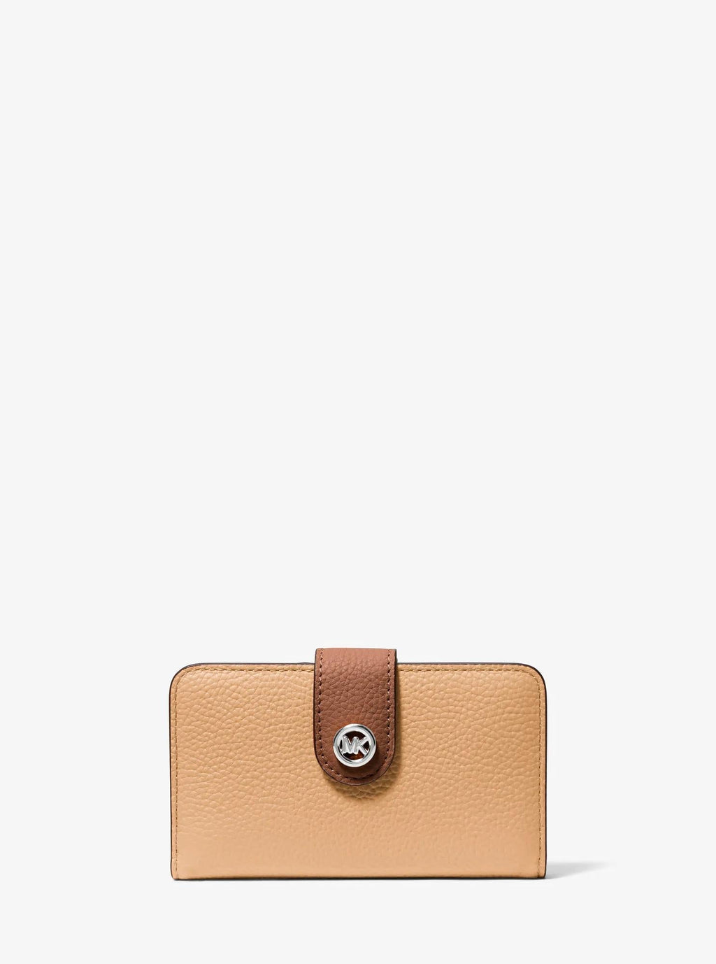 MK Pop Charm Medium Pebbled Leather Wallet Designer Wallet Card Holder