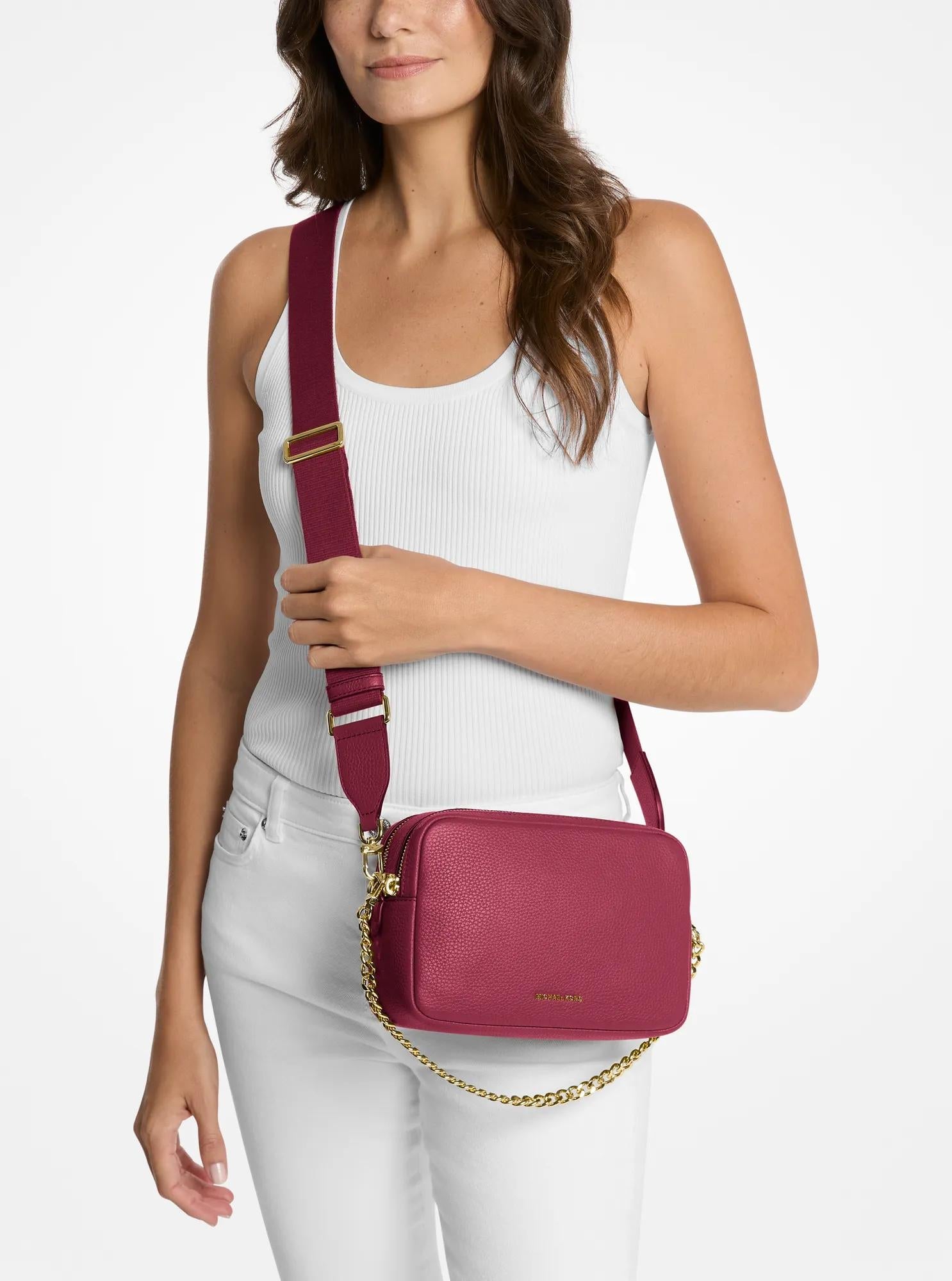Bryant Medium Pebbled Leather Camera Crossbody Bag Designer Handbag Fashion Shoulder Bag