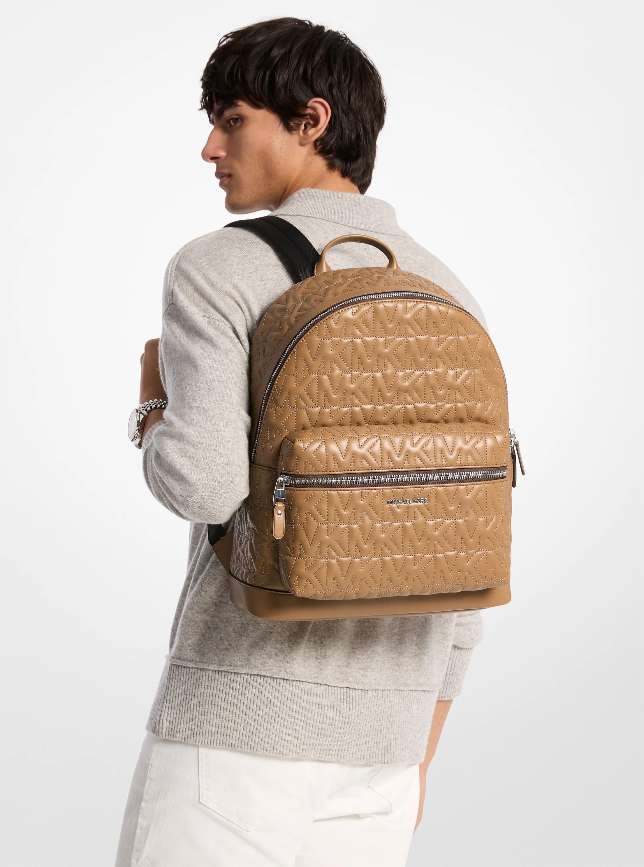 Hudson Medium Logo Embossed Dome Backpack Popular Style Fashion Accessory