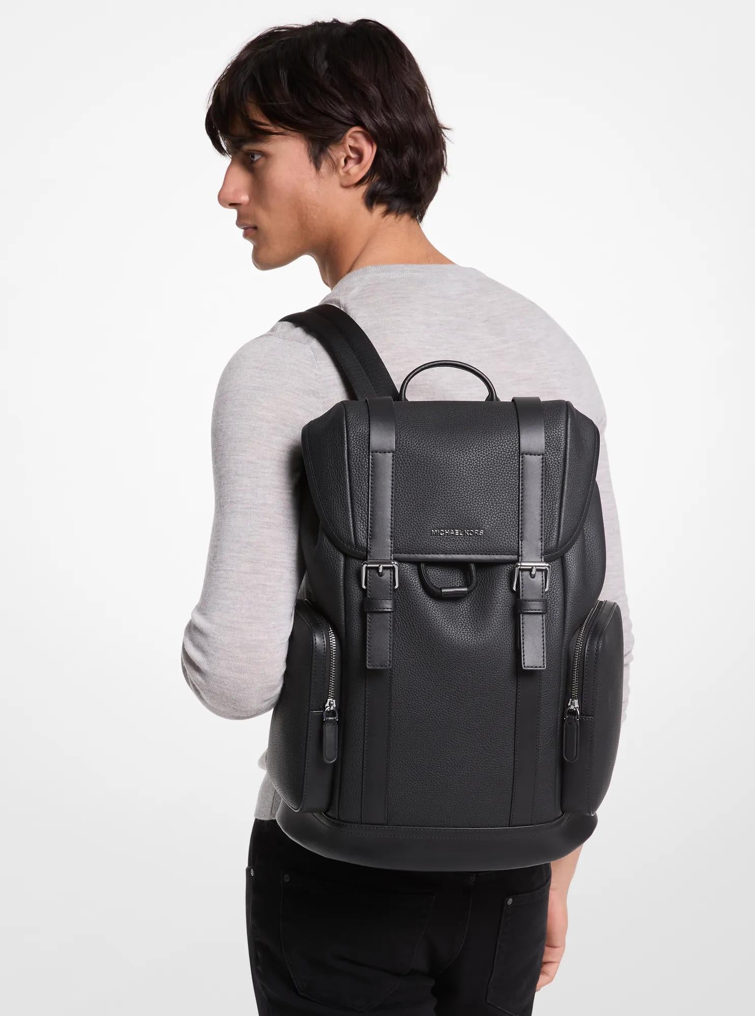 Hudson Pebbled Leather Backpack Popular Style Fashion Accessory