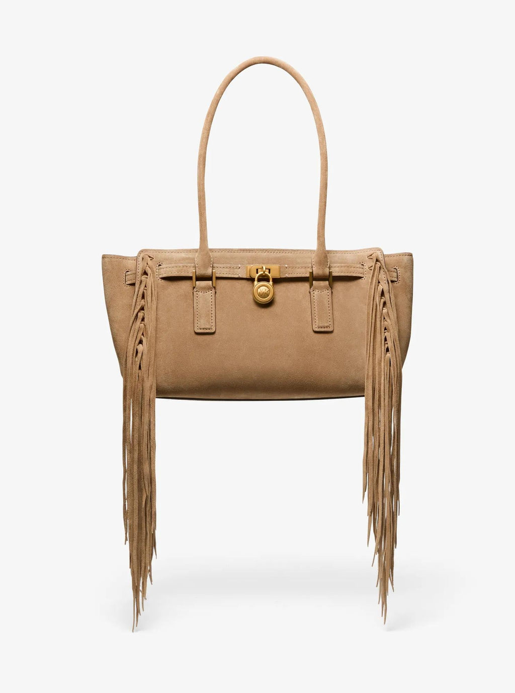 Hamilton Moderne Small Fringed Suede Satchel Designer Handbag Fashion Shoulder Bag