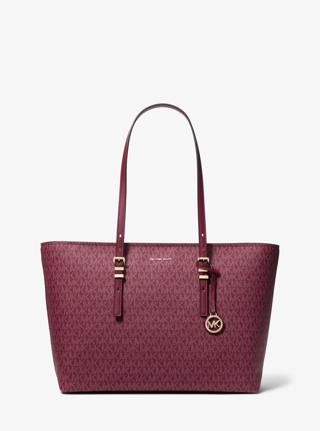 Quinn Large Signature Logo and Leather Tote Bag Designer Handbag Fashion Shoulder Bag