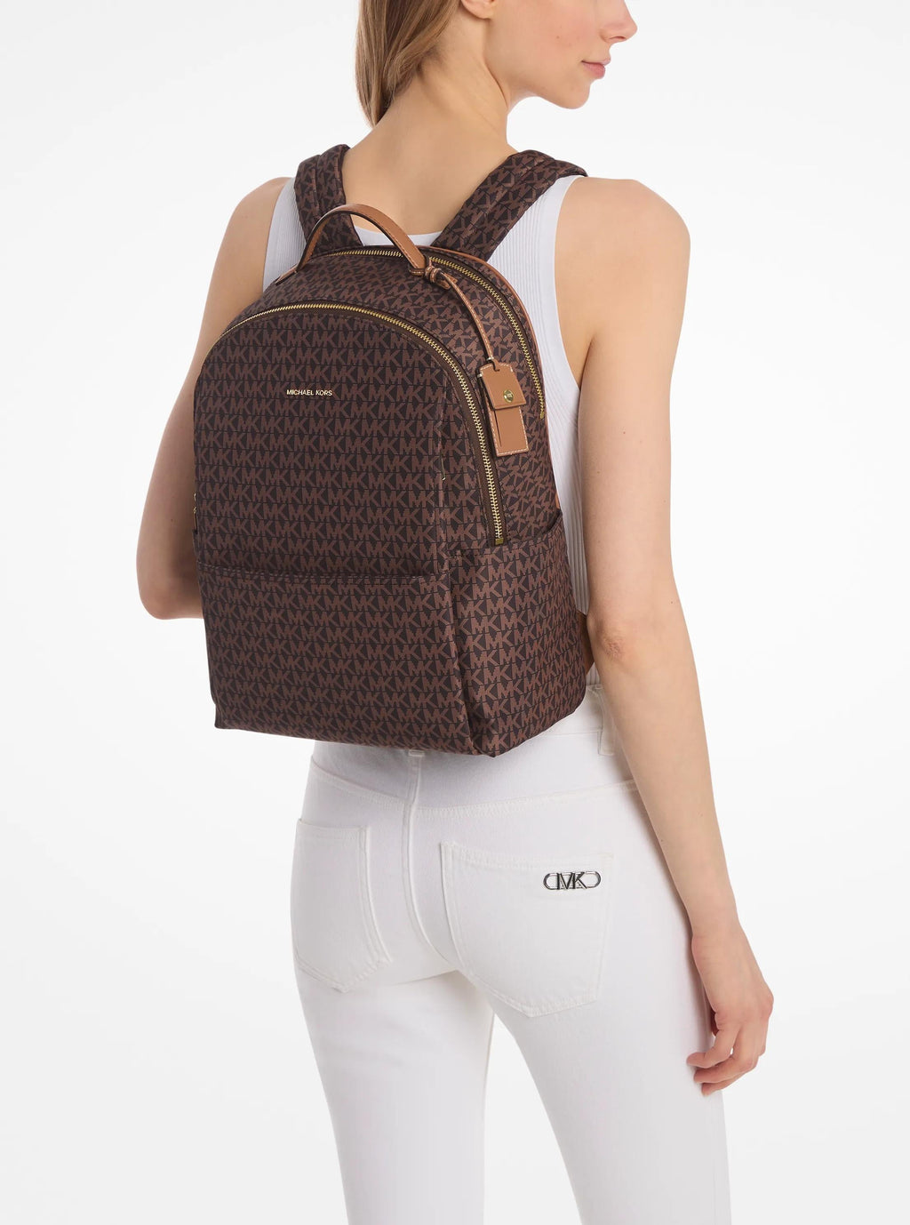 Sable Large Printed Signature Logo Backpack Designer Handbag Fashion Shoulder Bag