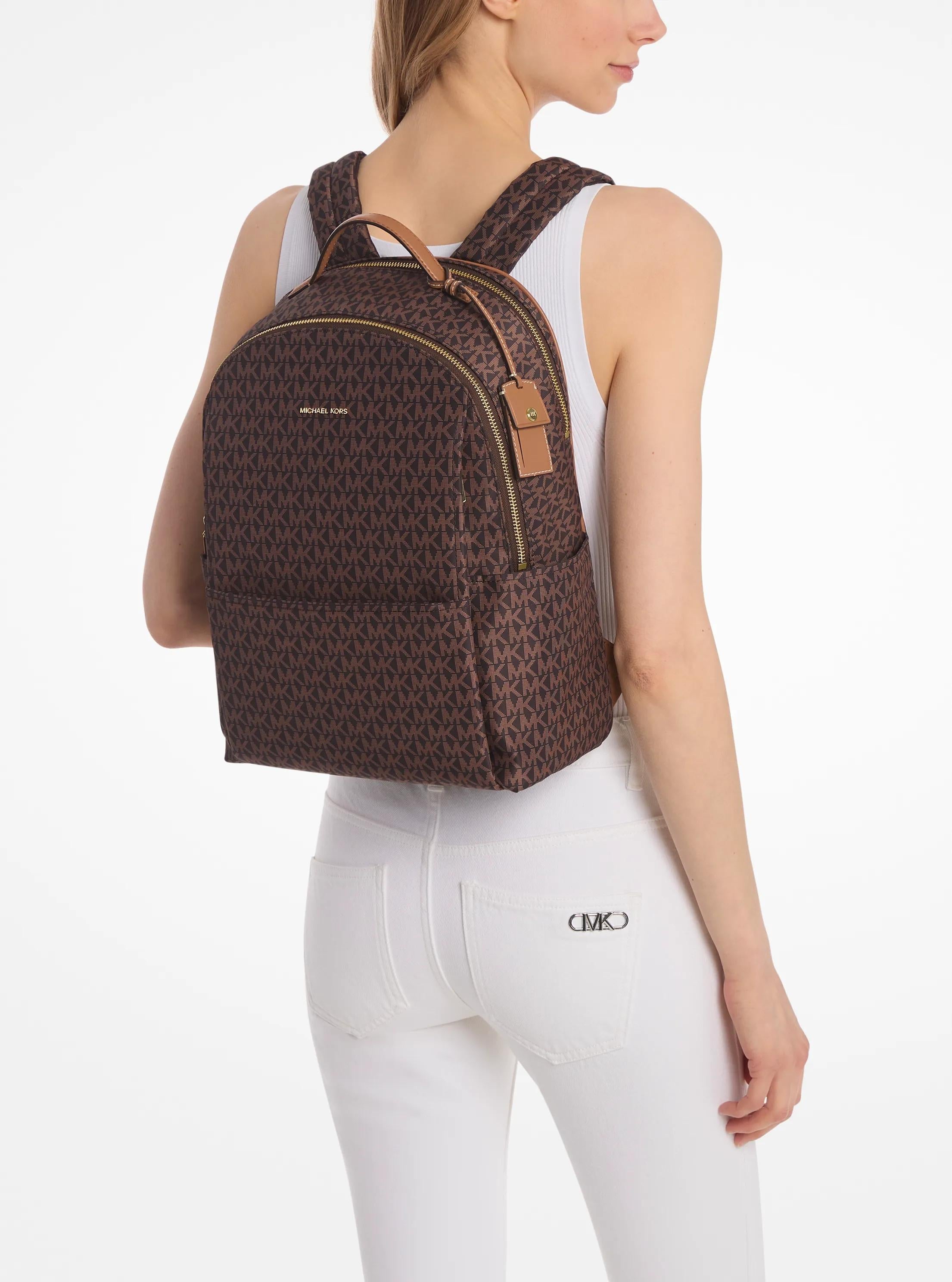 Sable Large Printed Signature Logo Backpack Designer Handbag Fashion Shoulder Bag