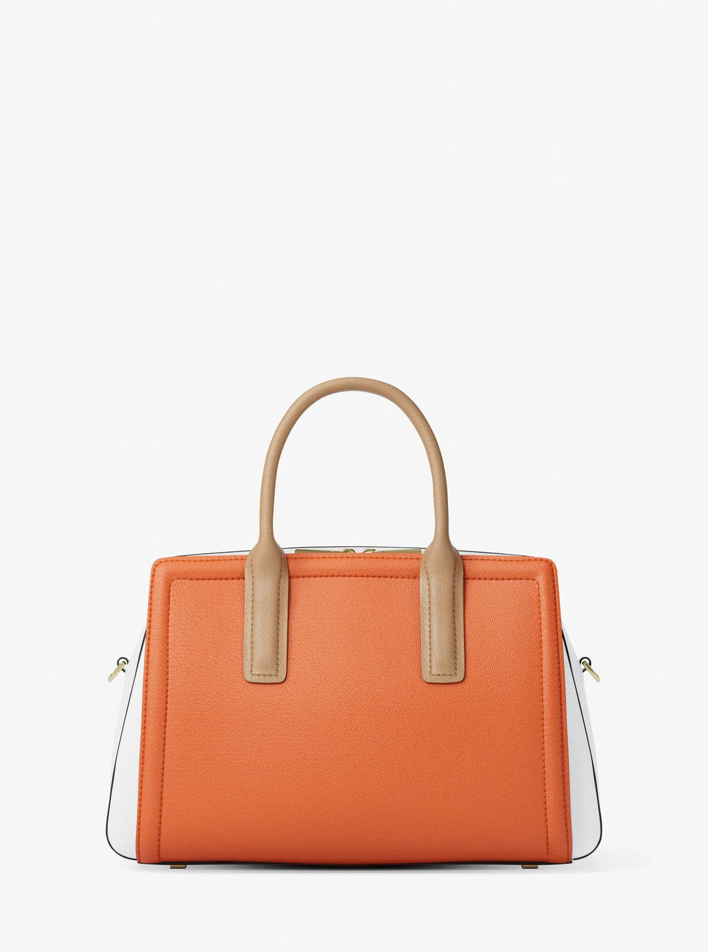 Laila Medium Color-Block Pebbled Leather Satchel Designer Handbag Fashion Shoulder Bag