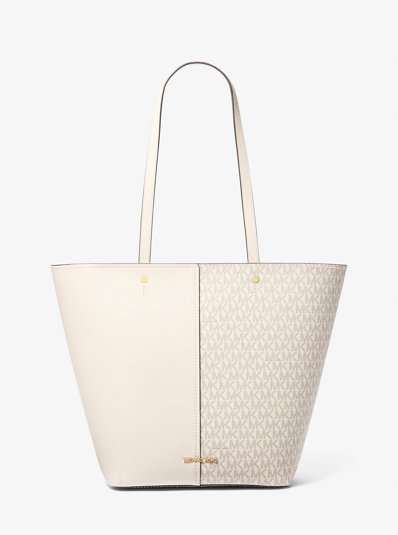Flora Large Signature Logo and Leather Tote Bag Designer Handbag Fashion Shoulder Bag