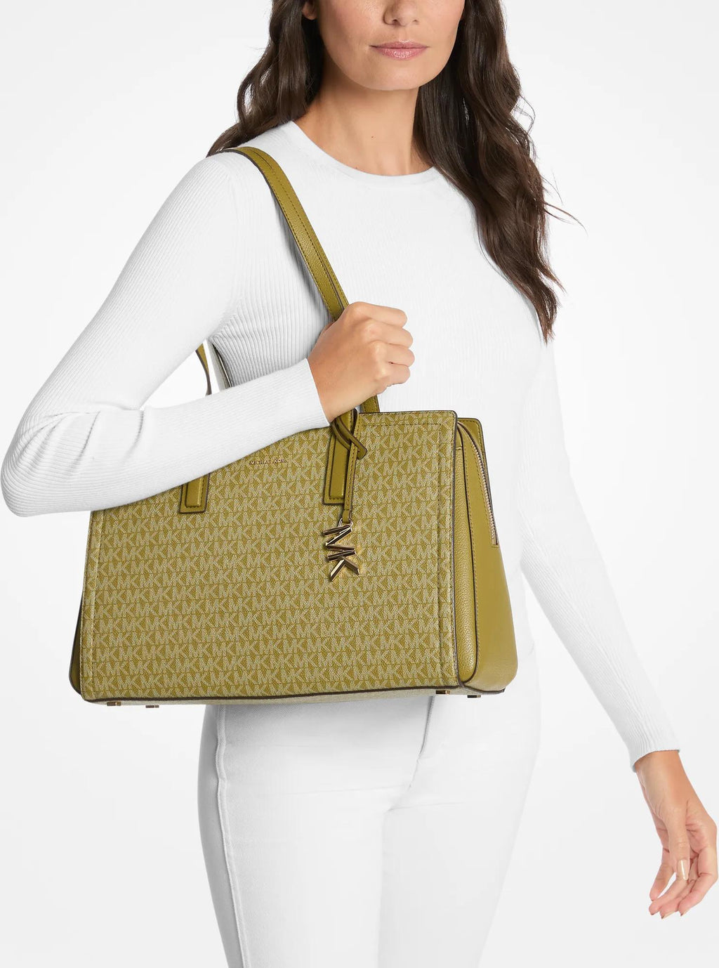 Laila Medium Signature Logo Tote Bag Designer Handbag Fashion Shoulder Bag