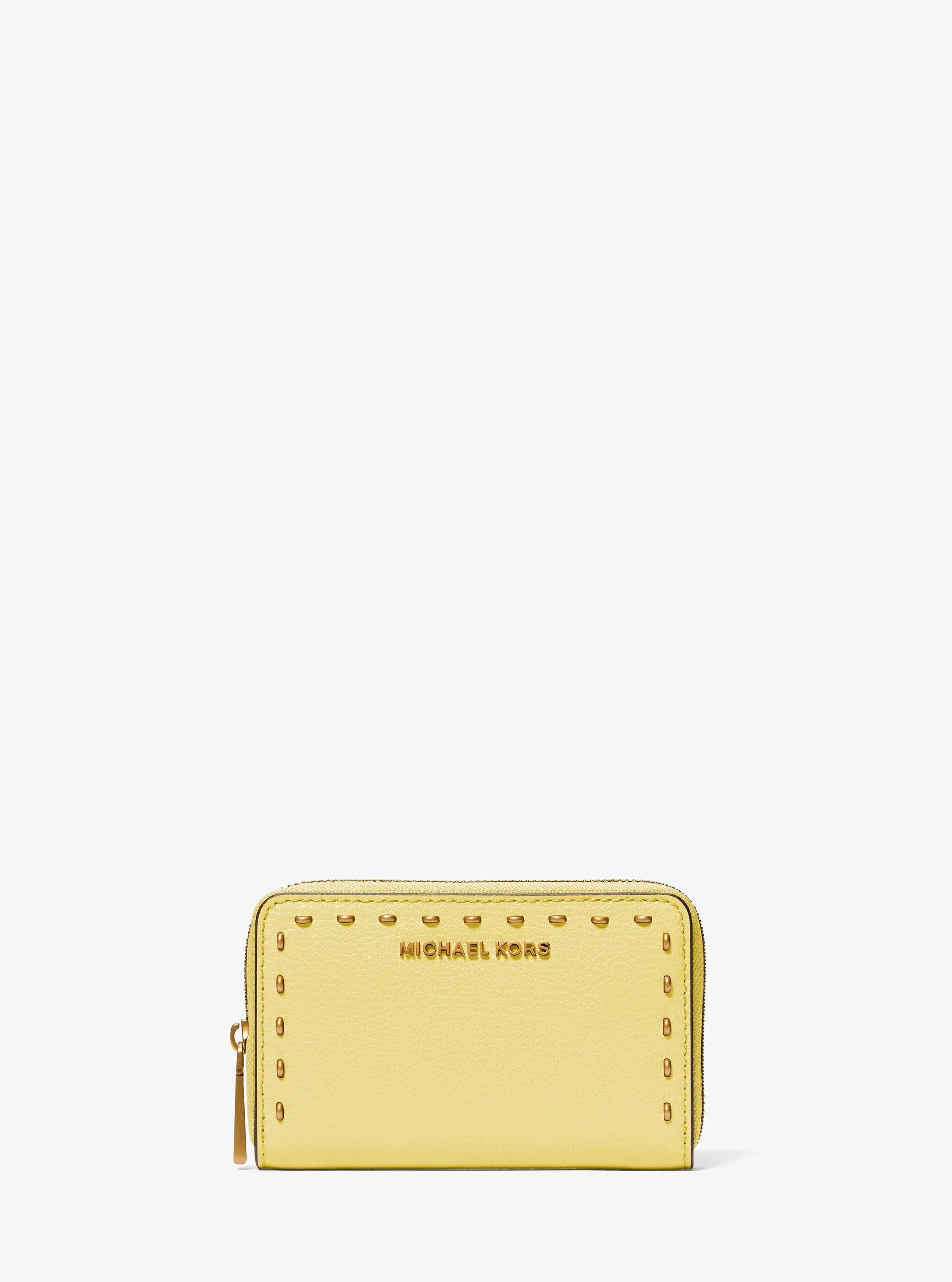 Small Studded Leather Wallet Designer Wallet Card Holder
