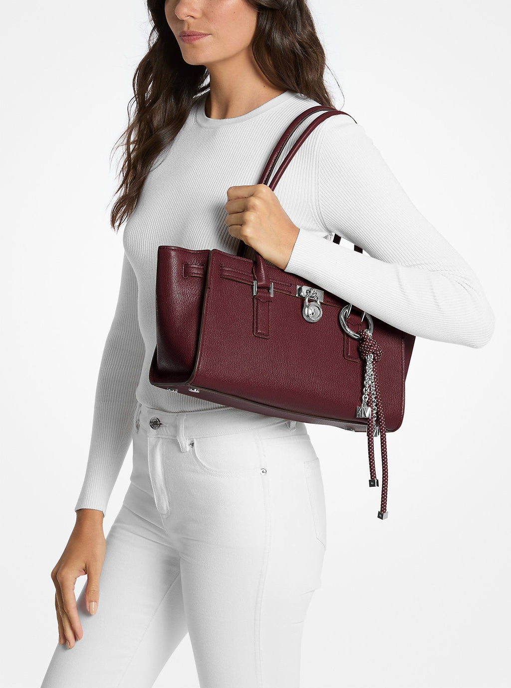 Hamilton Moderne Small Leather Satchel Designer Handbag Fashion Shoulder Bag