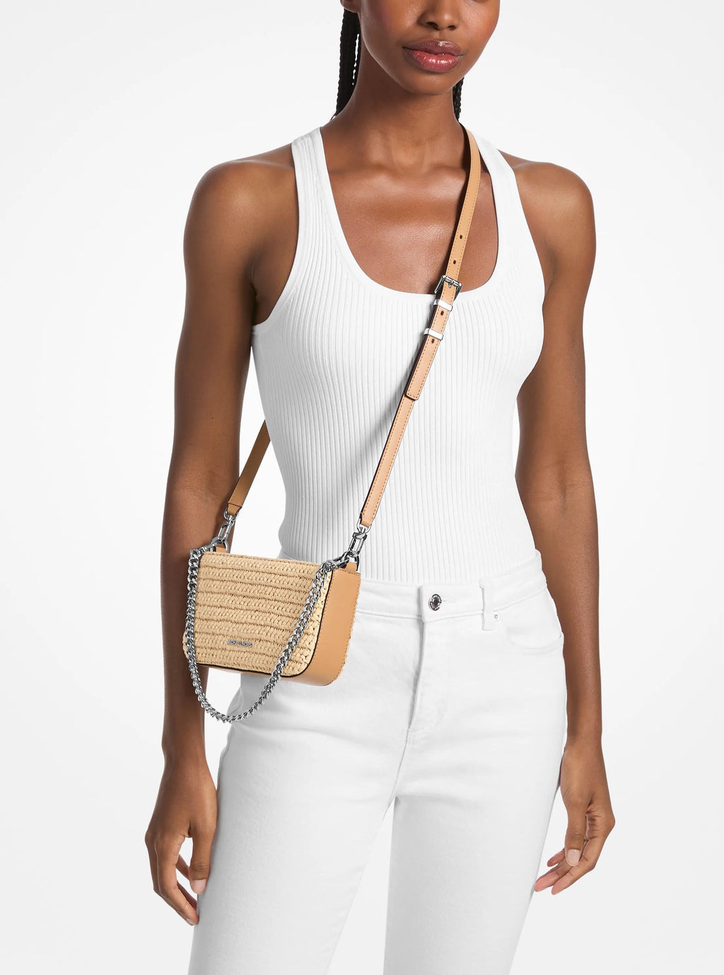 Bryant Small Crocheted Convertible Crossbody Pochette Designer Handbag Fashion Shoulder Bag