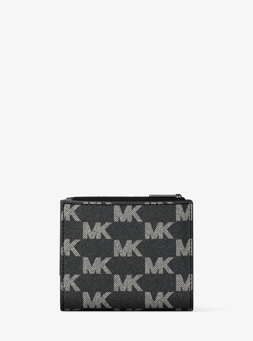 Cooper Medium Logo Jacquard Denim Zip Wallet Designer Wallet Card Holder