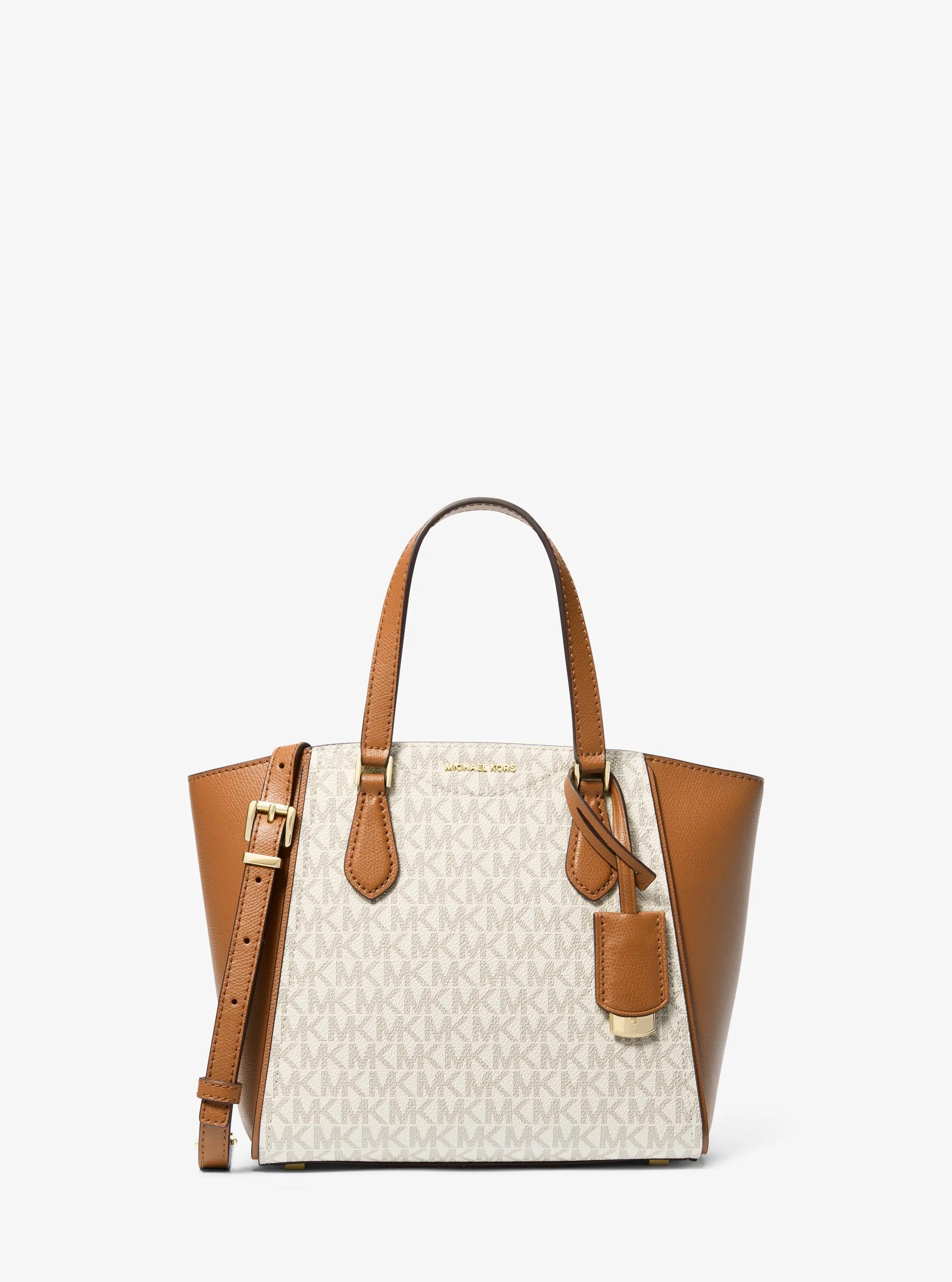 Taryn Small Signature Logo and Leather Convertible Crossbody Bag Designer Handbag Fashion Shoulder Bag