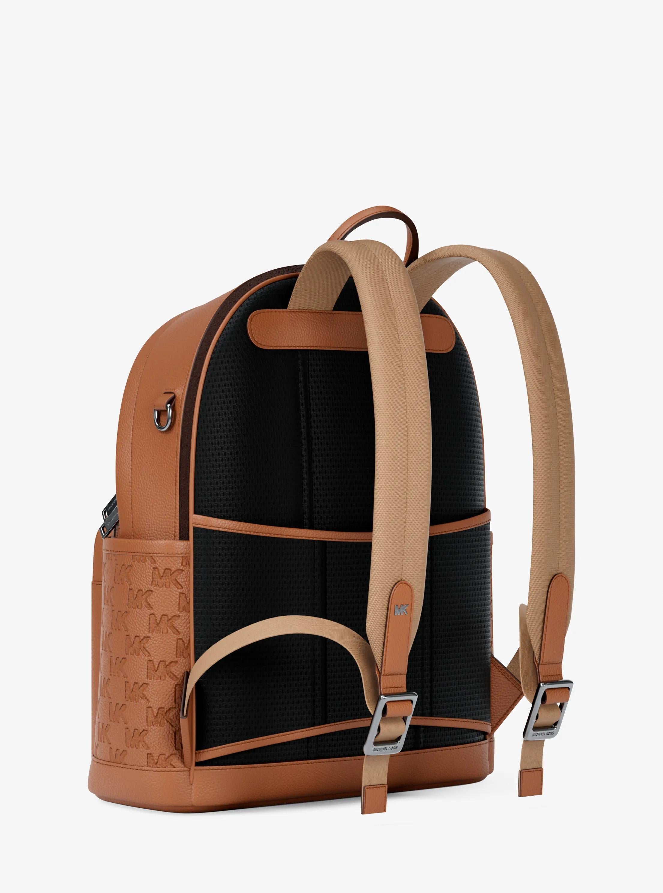 Jet Set Medium Logo Debossed Pebbled Leather Backpack Popular Style Fashion Accessory