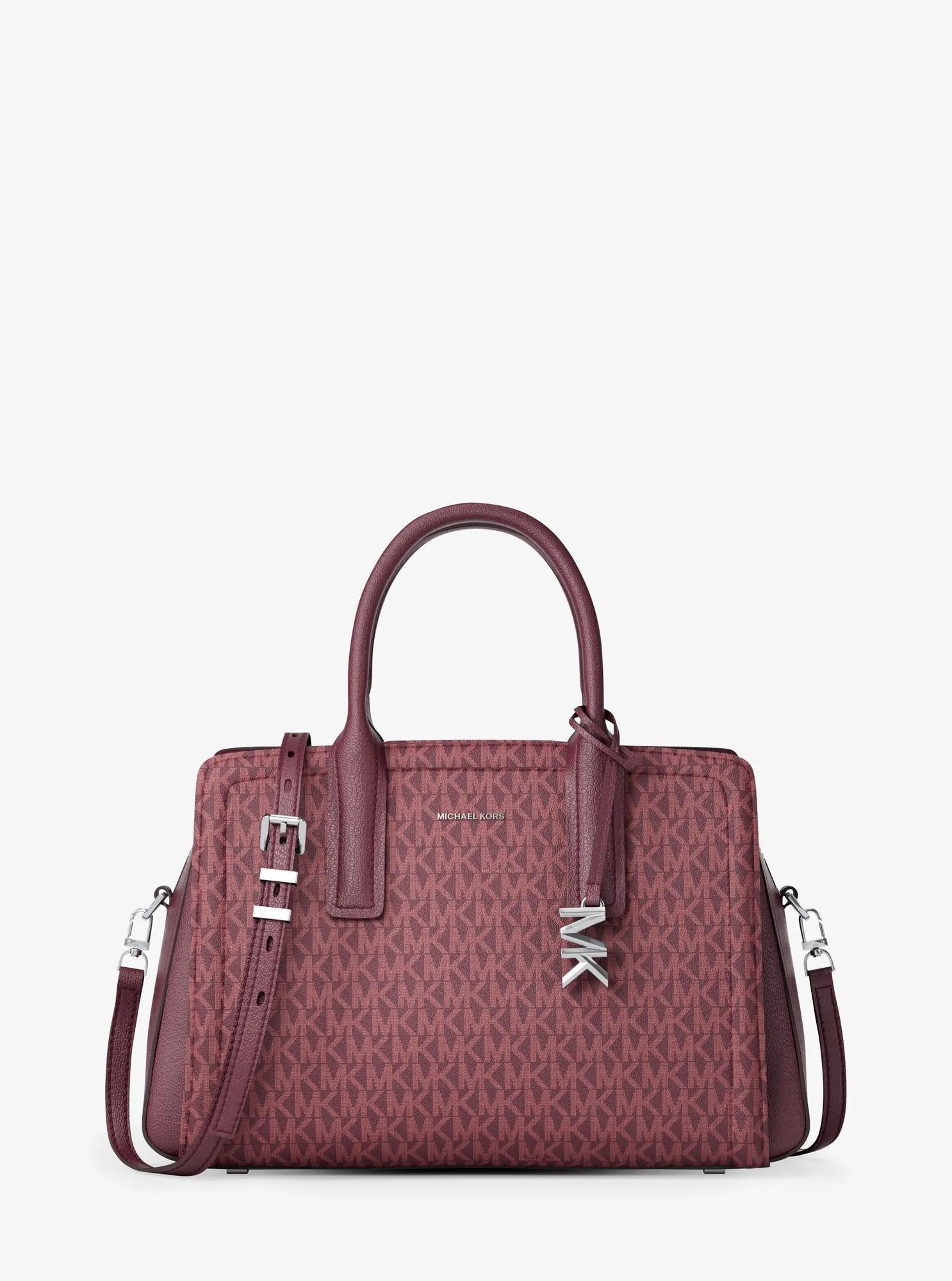 Laila Medium Signature Logo Satchel Designer Handbag Fashion Shoulder Bag