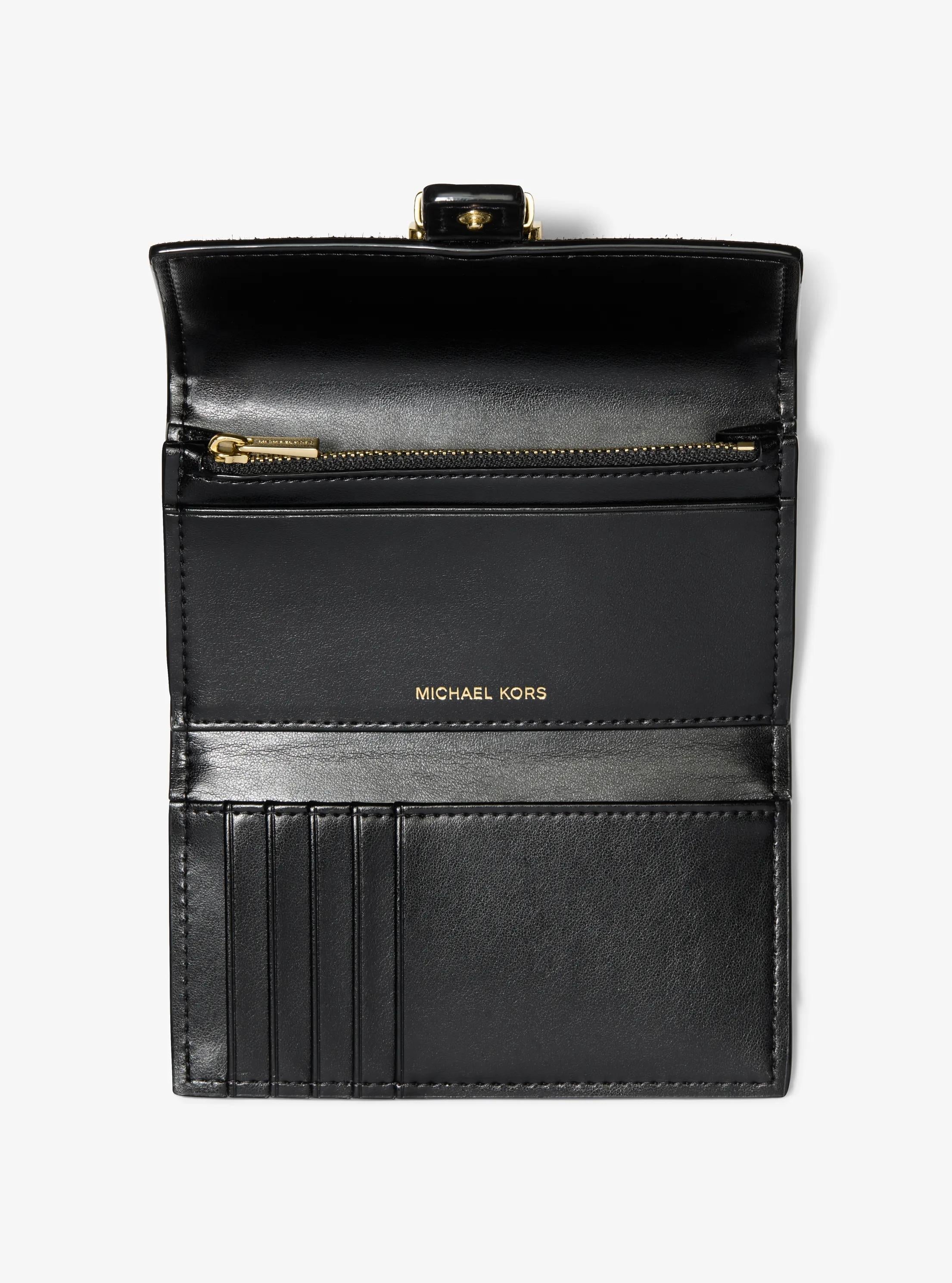 Nolita Medium Signature Logo Tri-Fold Wallet Designer Wallet Card Holder