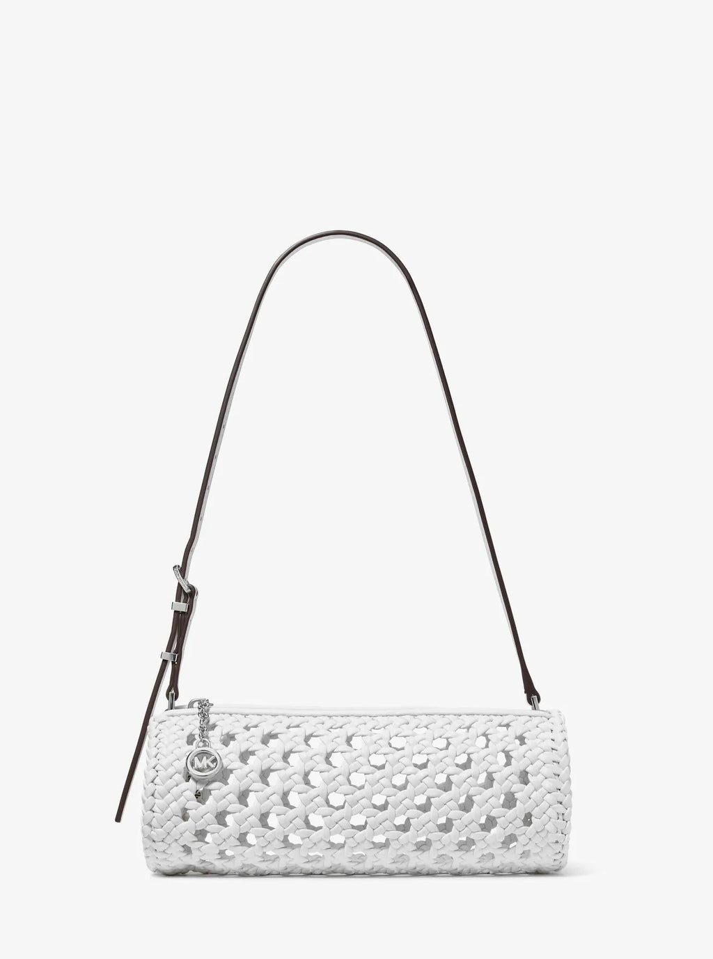 Izzy Small Crocheted Barrel Pochette Designer Handbag Fashion Shoulder Bag