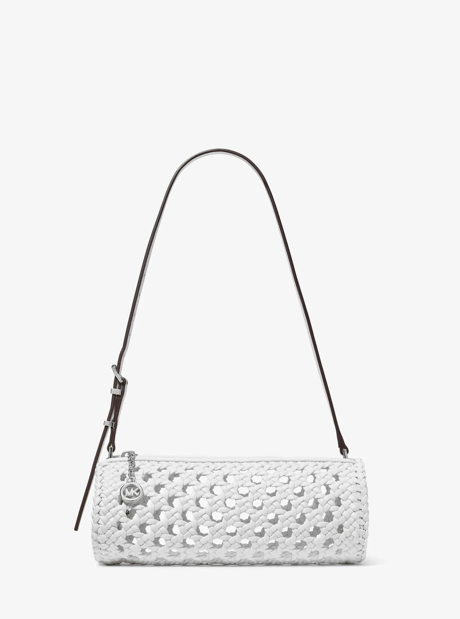 Izzy Small Crocheted Barrel Pochette Designer Handbag Fashion Shoulder Bag