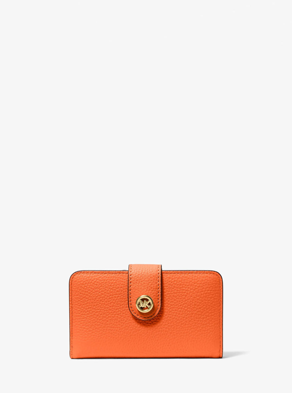 MK Pop Charm Medium Pebbled Leather Wallet Designer Wallet Card Holder