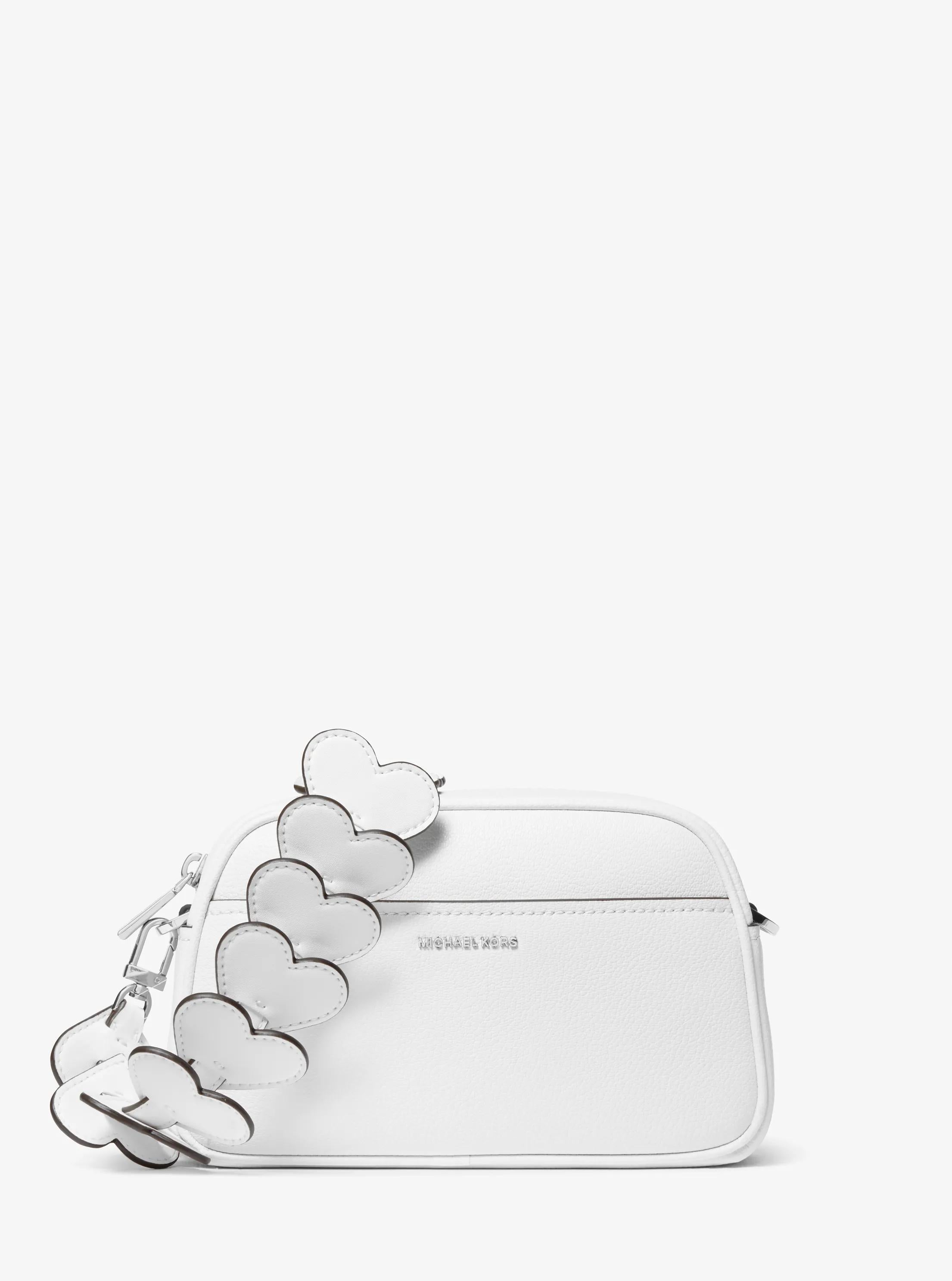 Jet Set Small Leather and Heart Embellished Strap Camera Crossbody Bag Designer Handbag Fashion Shoulder Bag
