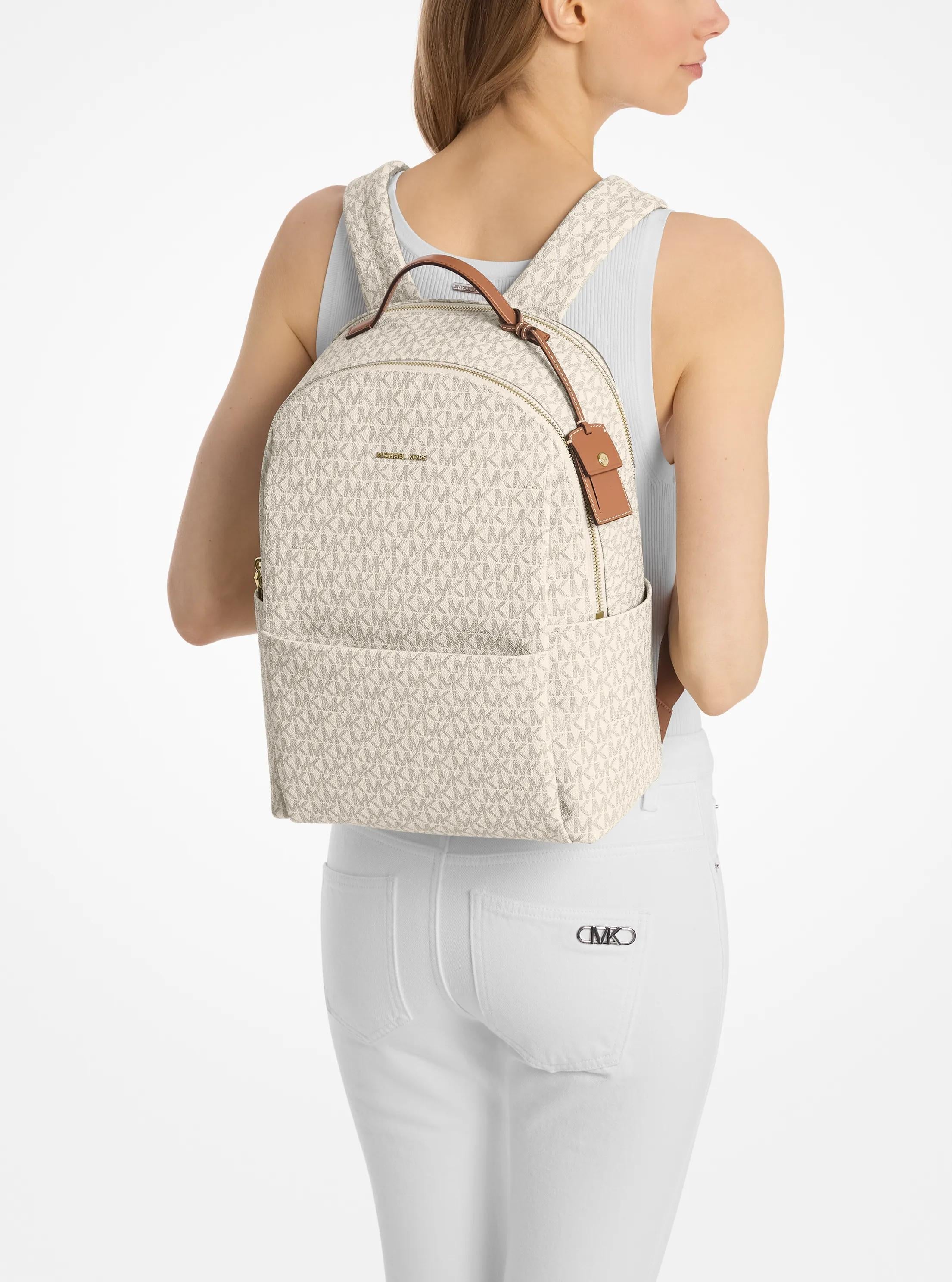 Sable Large Signature Logo Backpack Designer Handbag Fashion Shoulder Bag