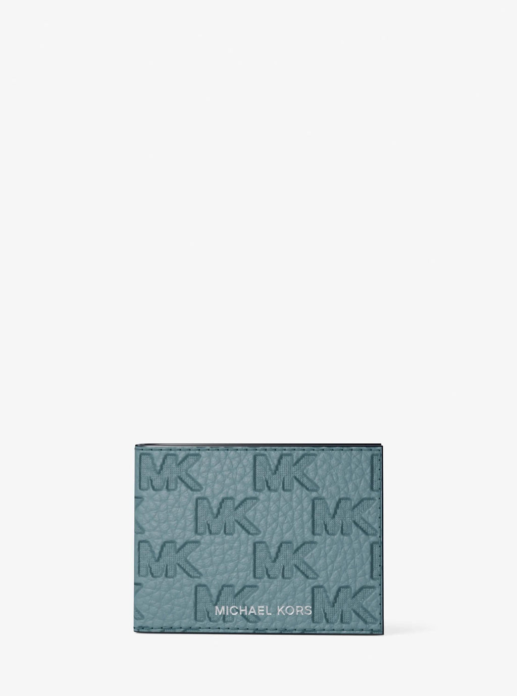 Hudson Logo Embossed Leather Billfold Wallet and Passcase Designer Wallet Card Holder