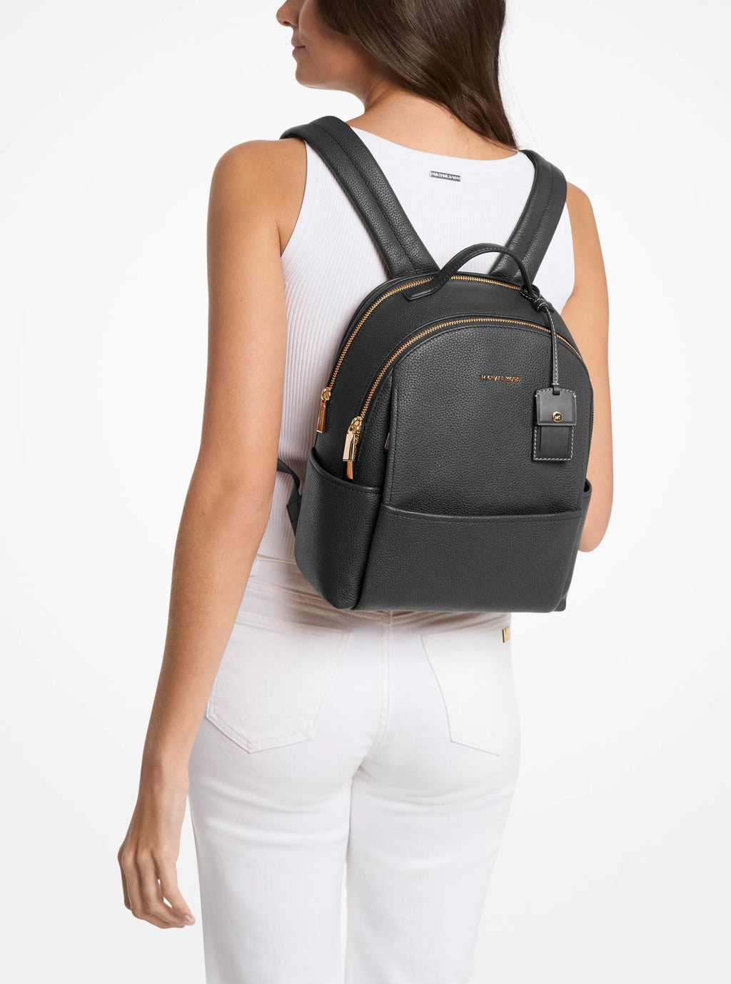 Sable Medium Pebbled Leather Backpack Designer Handbag Fashion Shoulder Bag