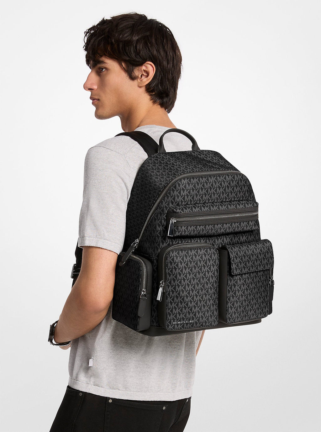 Brooklyn Medium Printed Signature Logo Cargo Backpack Popular Style Fashion Accessory