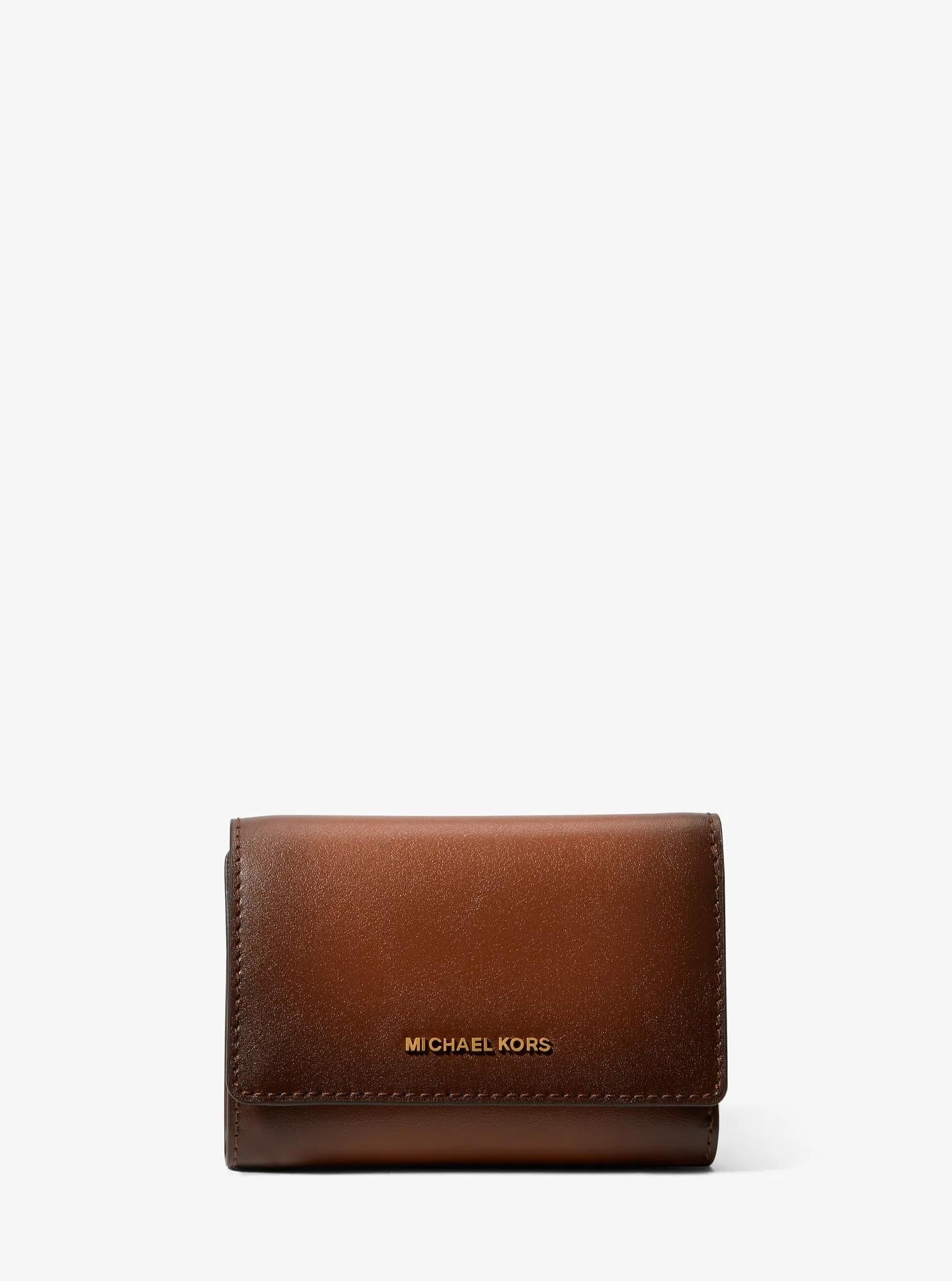 Bryant Medium Burnished Leather Wallet Designer Wallet Card Holder