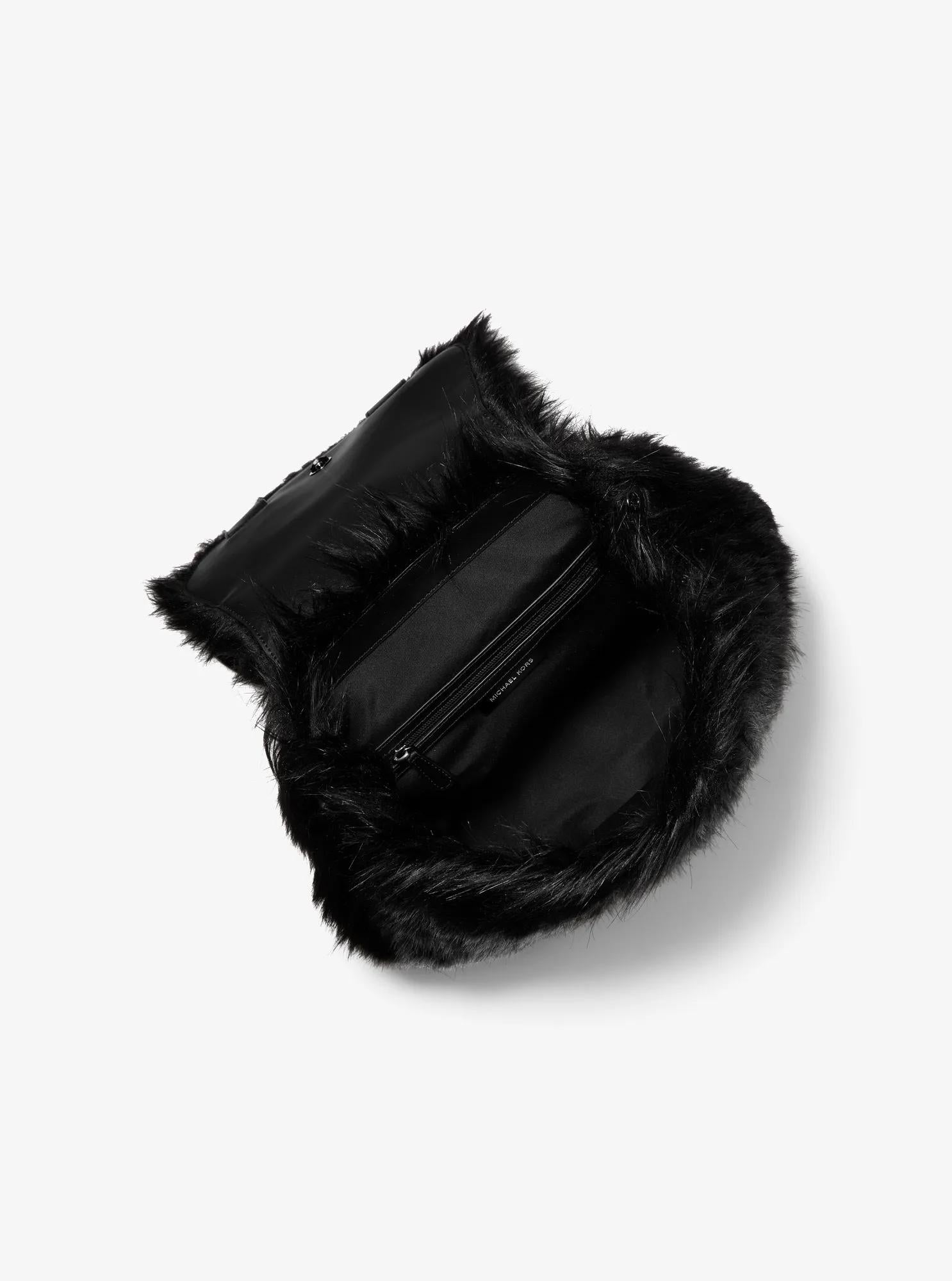 Quinn Medium Faux Fur Backpack Designer Handbag Fashion Shoulder Bag