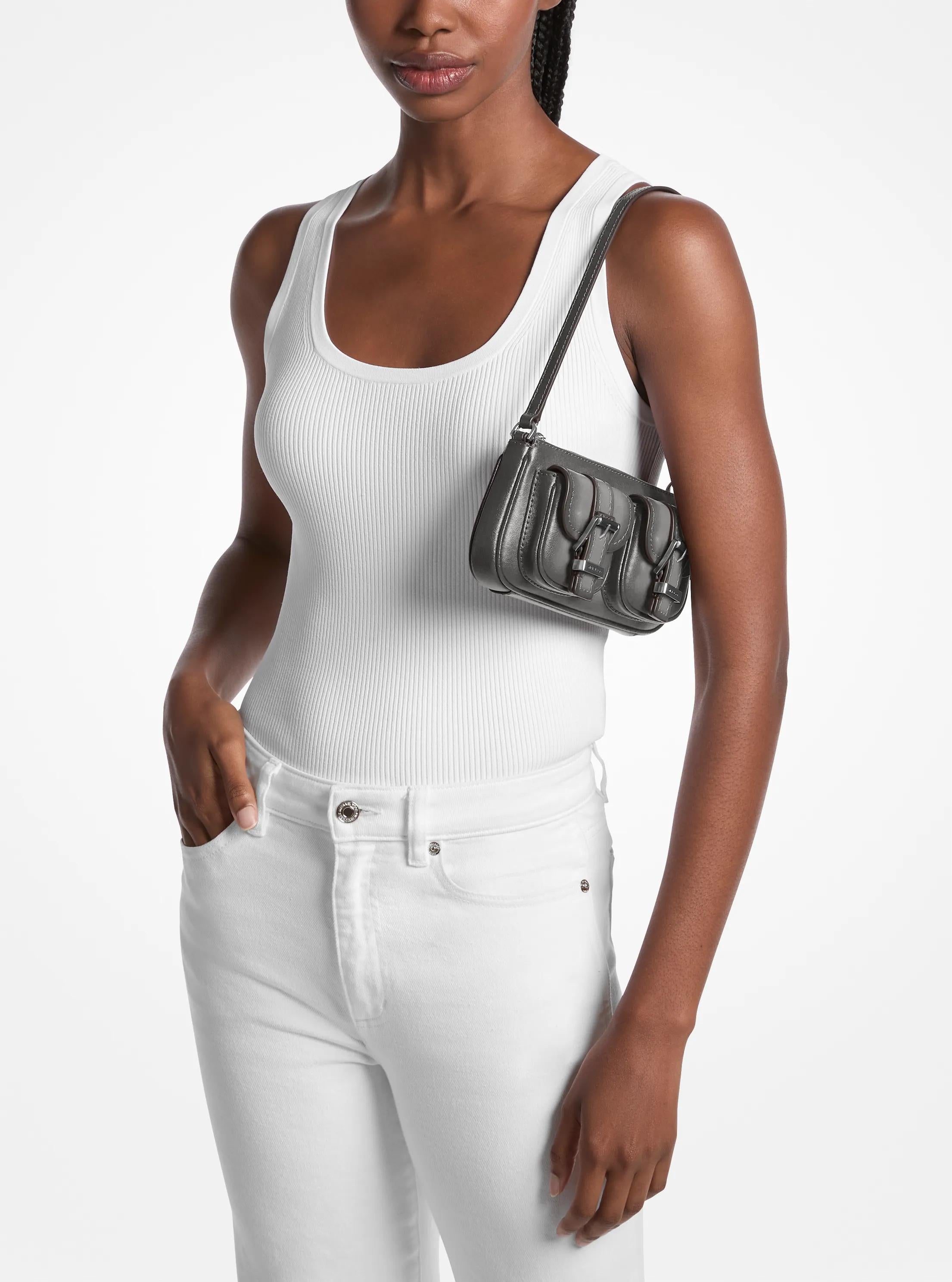 Zoe Small Burnished Leather Pochette Designer Handbag Fashion Shoulder Bag
