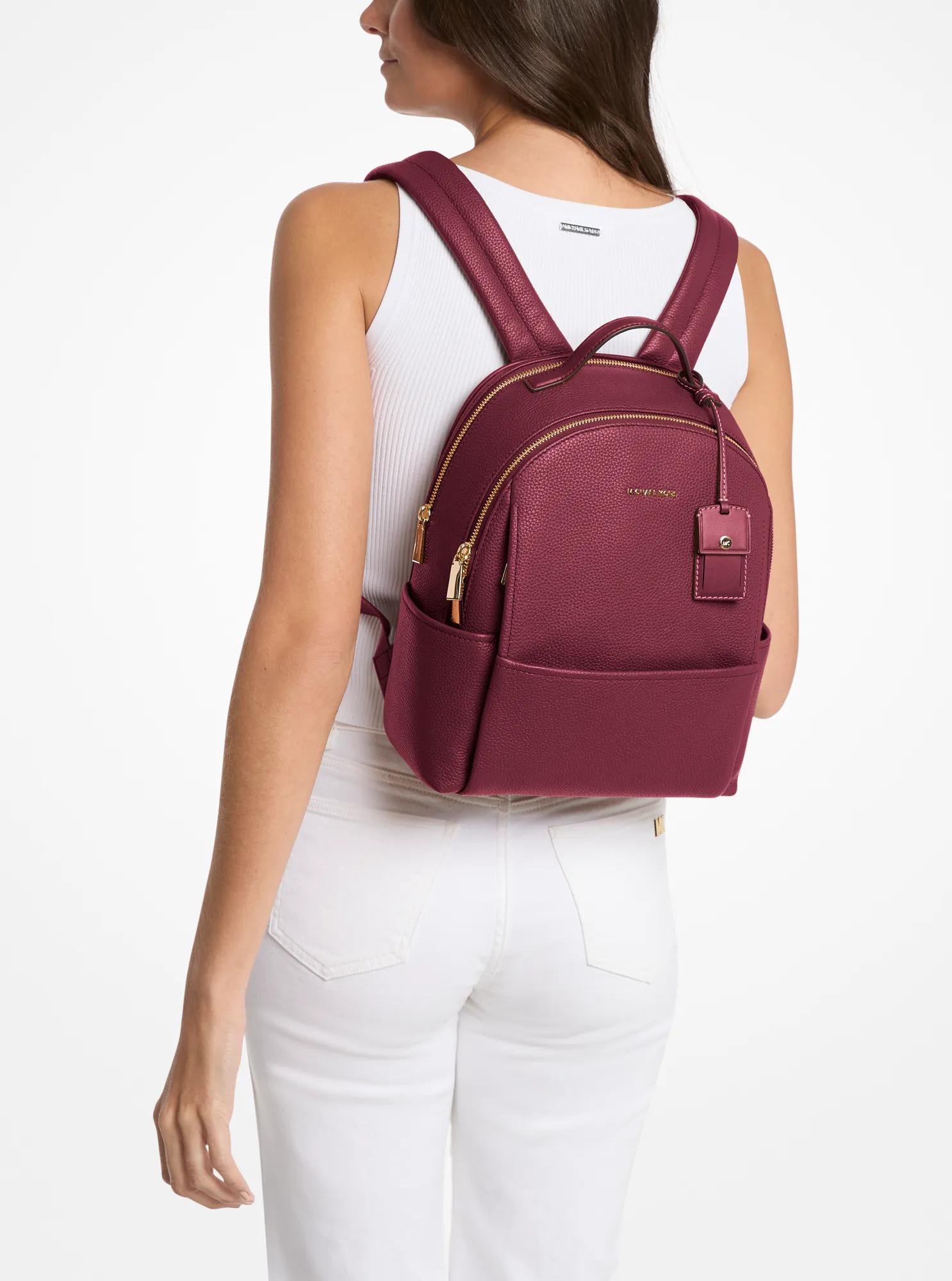 Sable Medium Pebbled Leather Backpack Designer Handbag Fashion Shoulder Bag