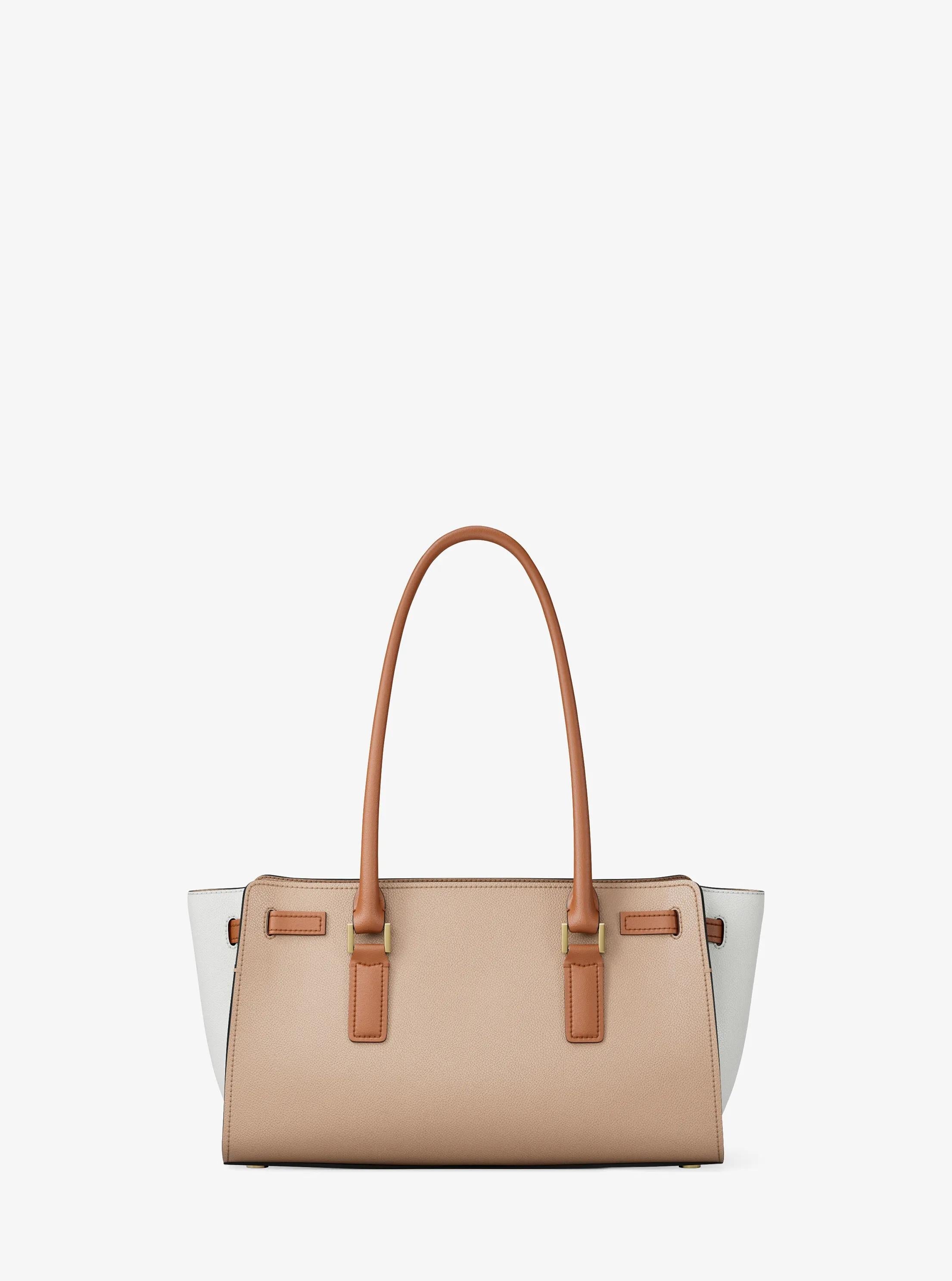 Hamilton Moderne Small Color-Blocked Leather Satchel Designer Handbag Fashion Shoulder Bag