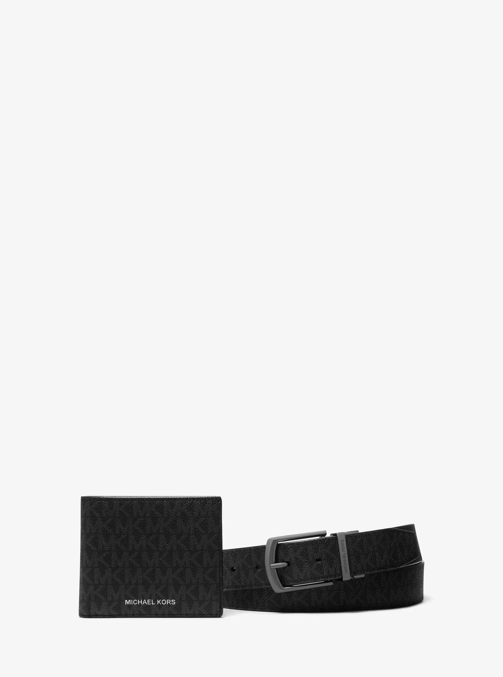 Signature Logo Wallet and Belt Gift Set Designer Wallet Card Holder