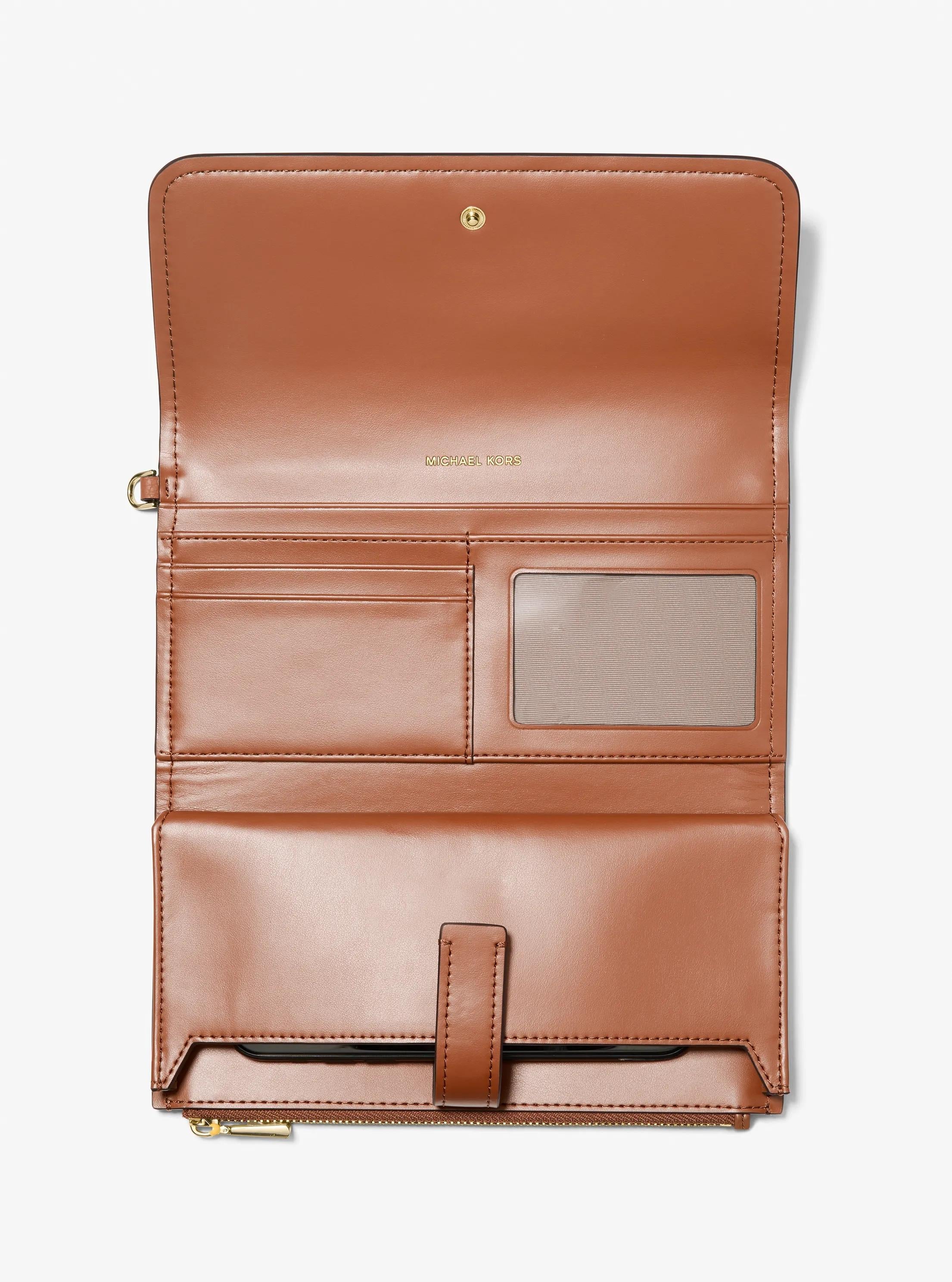 Jet Set Medium Pebbled Leather Smartphone Wristlet Designer Handbag Fashion Shoulder Bag