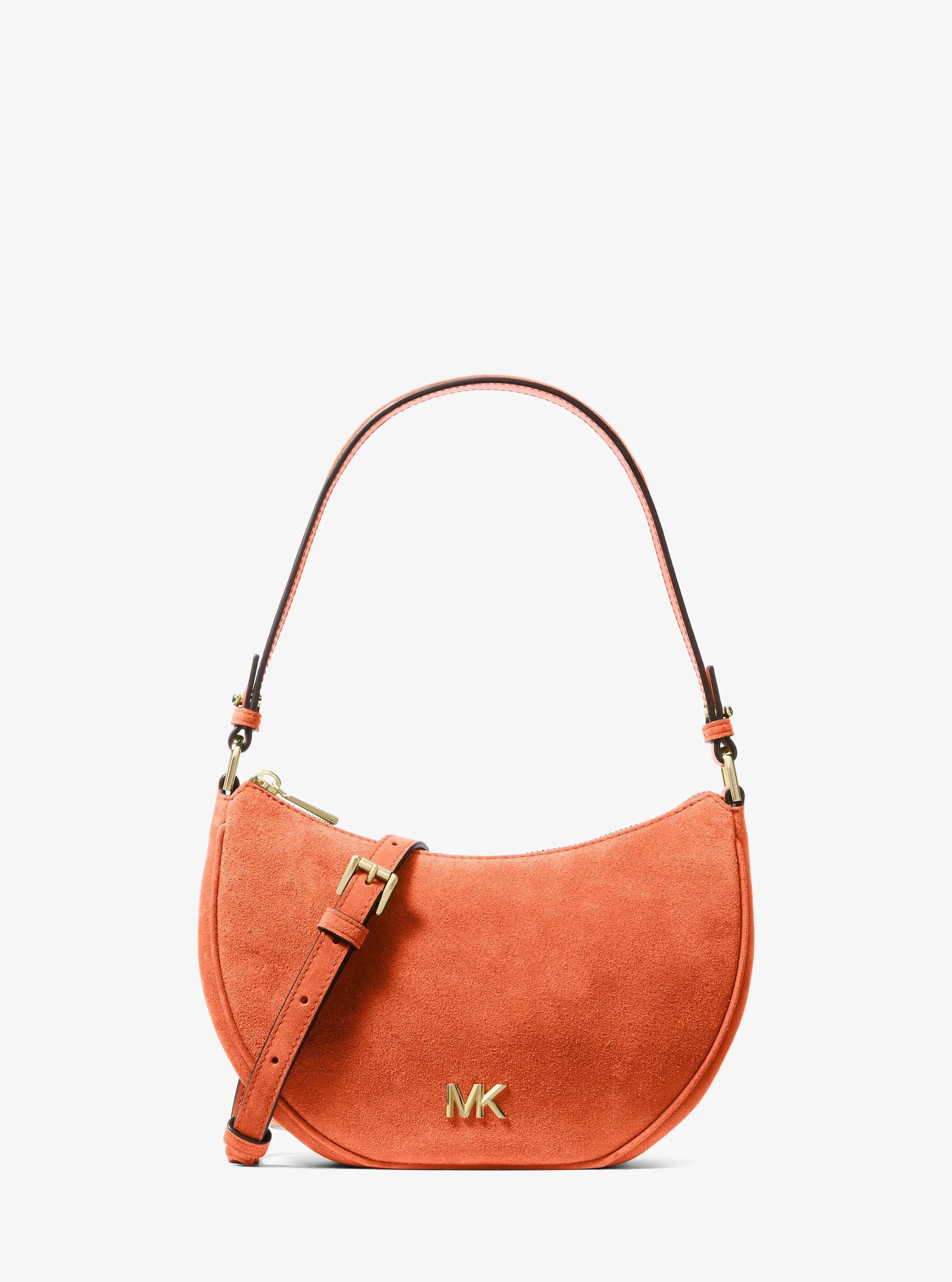 Kyla Small Suede Convertible Pochette Designer Handbag Fashion Shoulder Bag