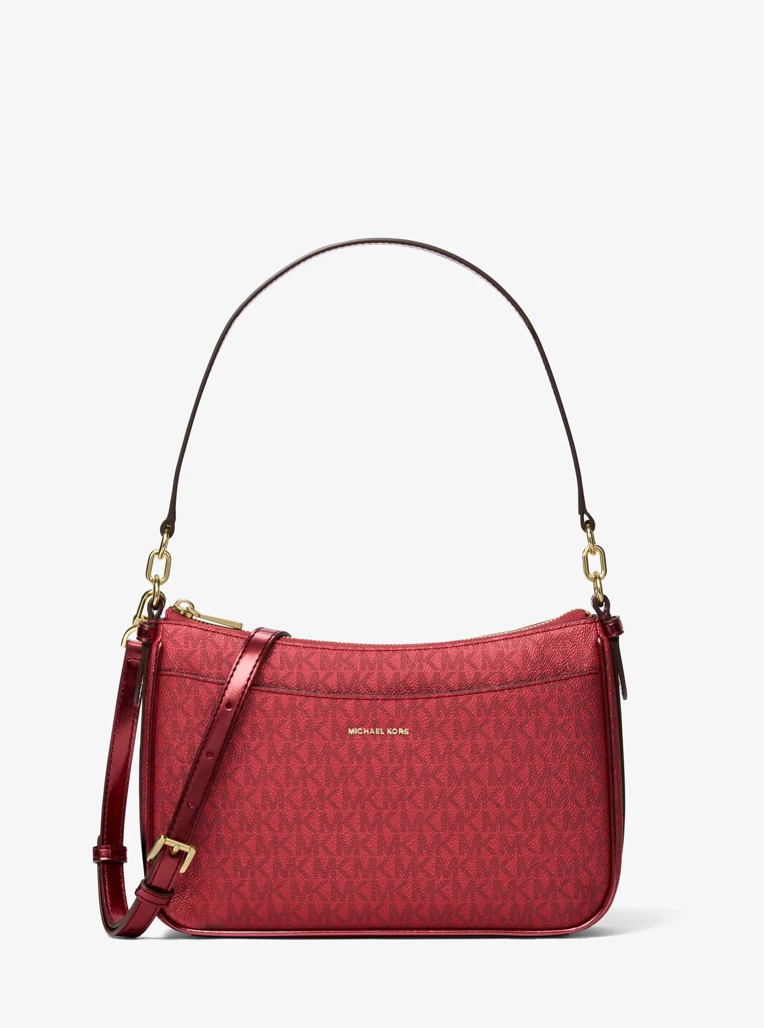 Jet Set Medium Metallic Signature Logo Convertible Crossbody Bag Designer Handbag Fashion Shoulder Bag