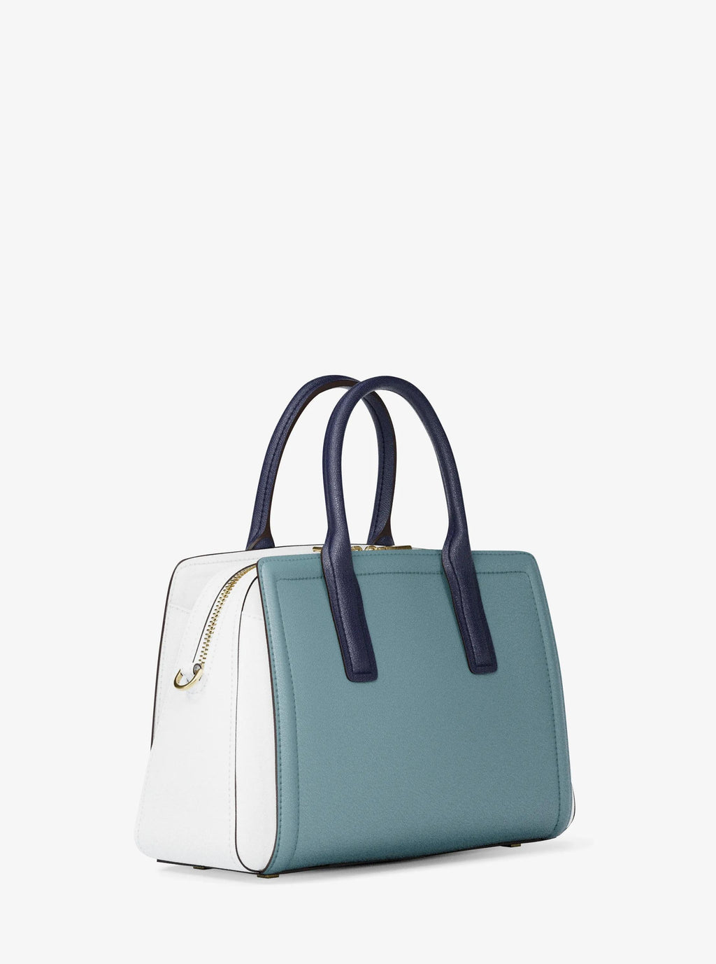 Laila Medium Color-Block Pebbled Leather Satchel Designer Handbag Fashion Shoulder Bag