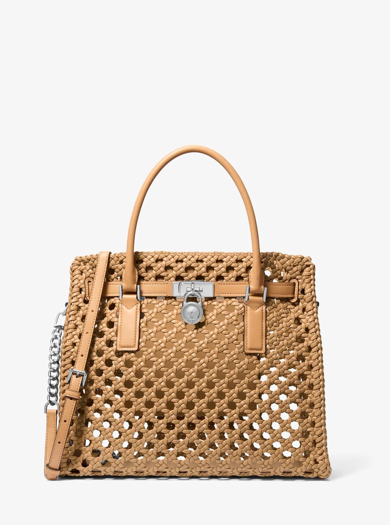 Hamilton Moderne Large Hand-Woven Satchel Designer Handbag Fashion Shoulder Bag